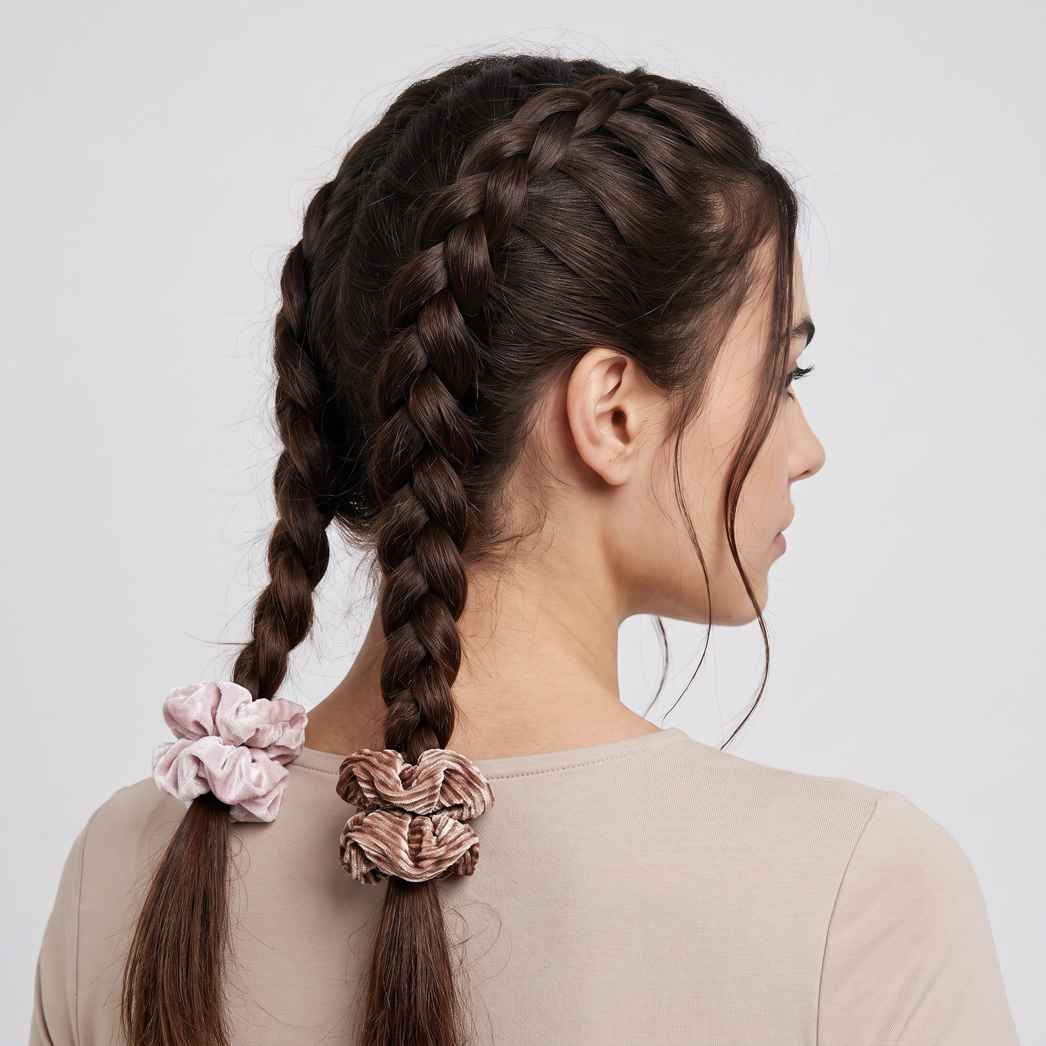 Pack of 5 Velvet Scruchie-women-hairaccessories-scrunchies-image-2