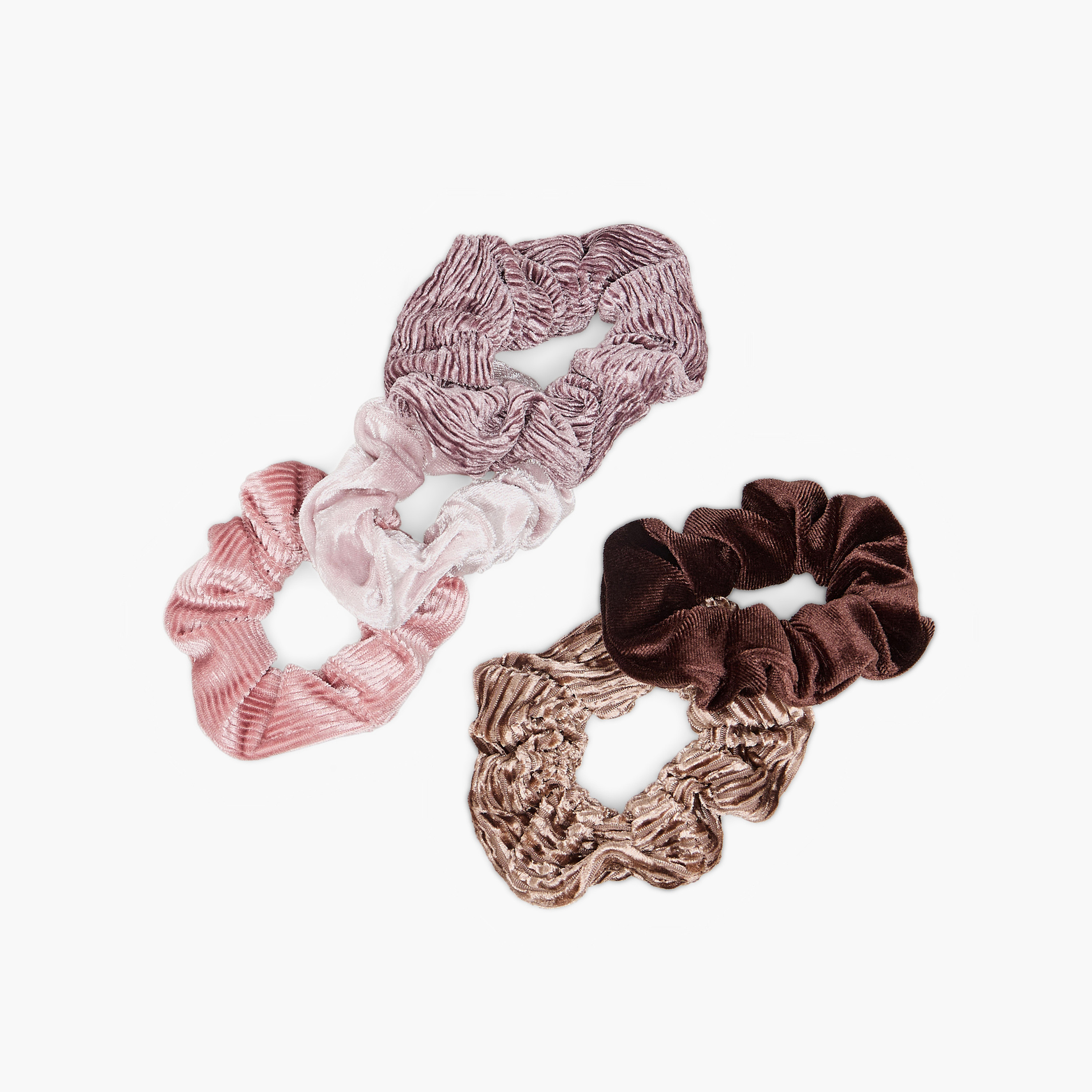 Pack of 5 Velvet Scruchie-women-hairaccessories-scrunchies-image-3