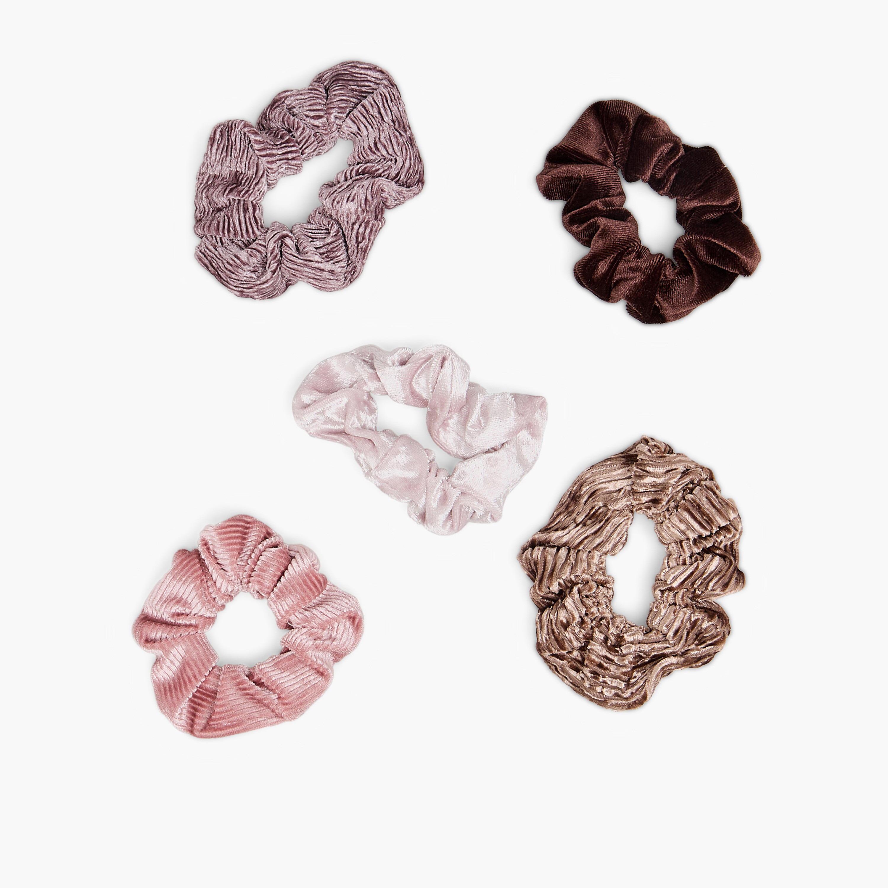 Pack of 5 Velvet Scruchie-women-hairaccessories-scrunchies-image-4