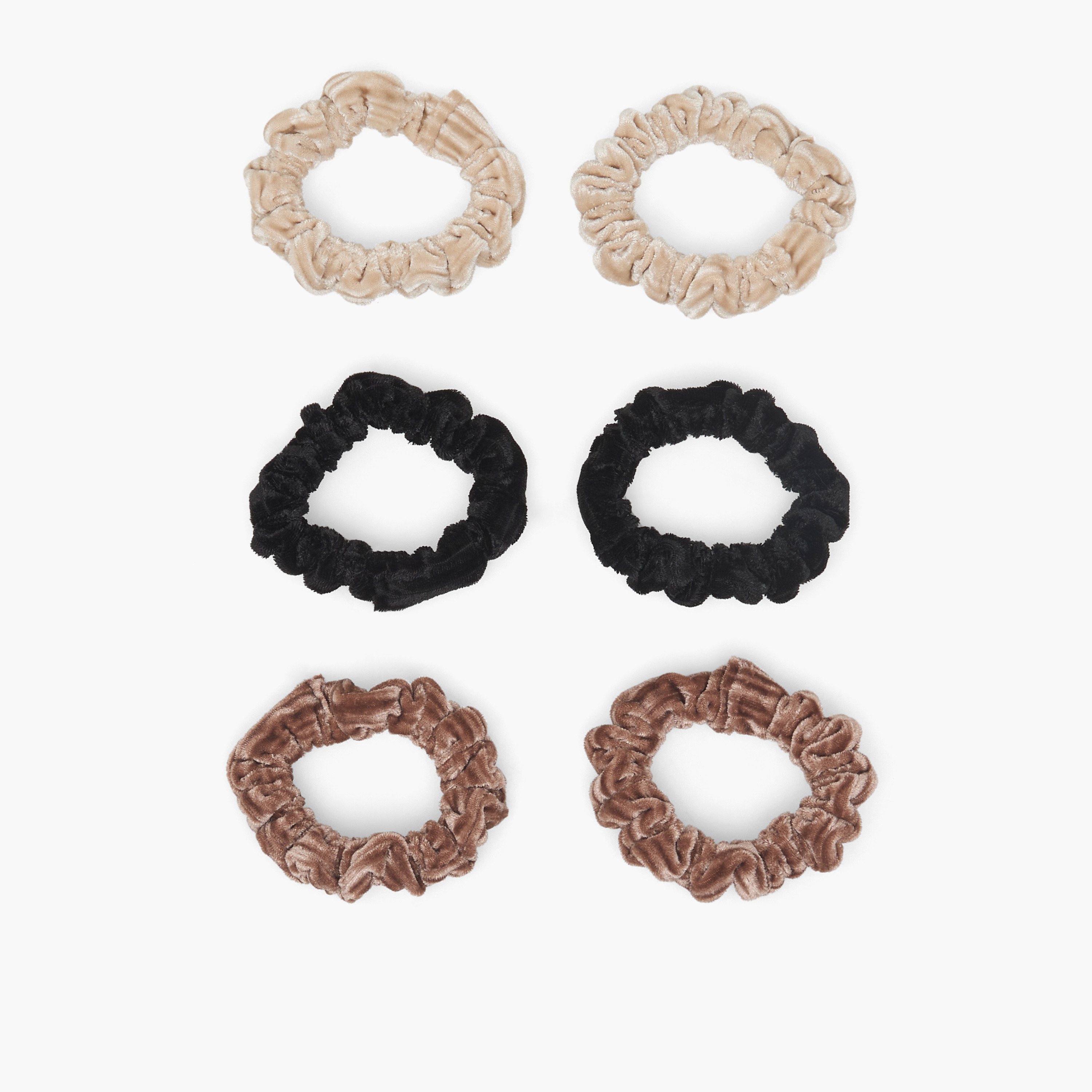 Pack of 6 Velvet Hair Scrunchie-women-hairaccessories-scrunchies-image-4