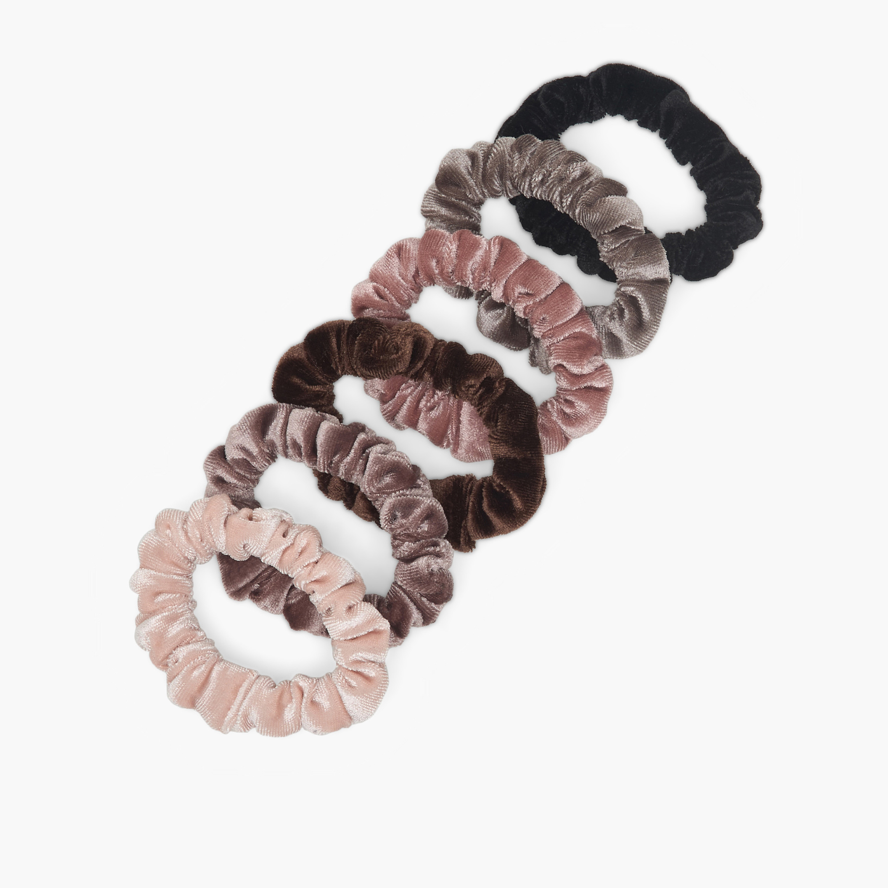 Pack of 6 Velvet Hair Scrunchie-women-hairaccessories-scrunchies-image-3