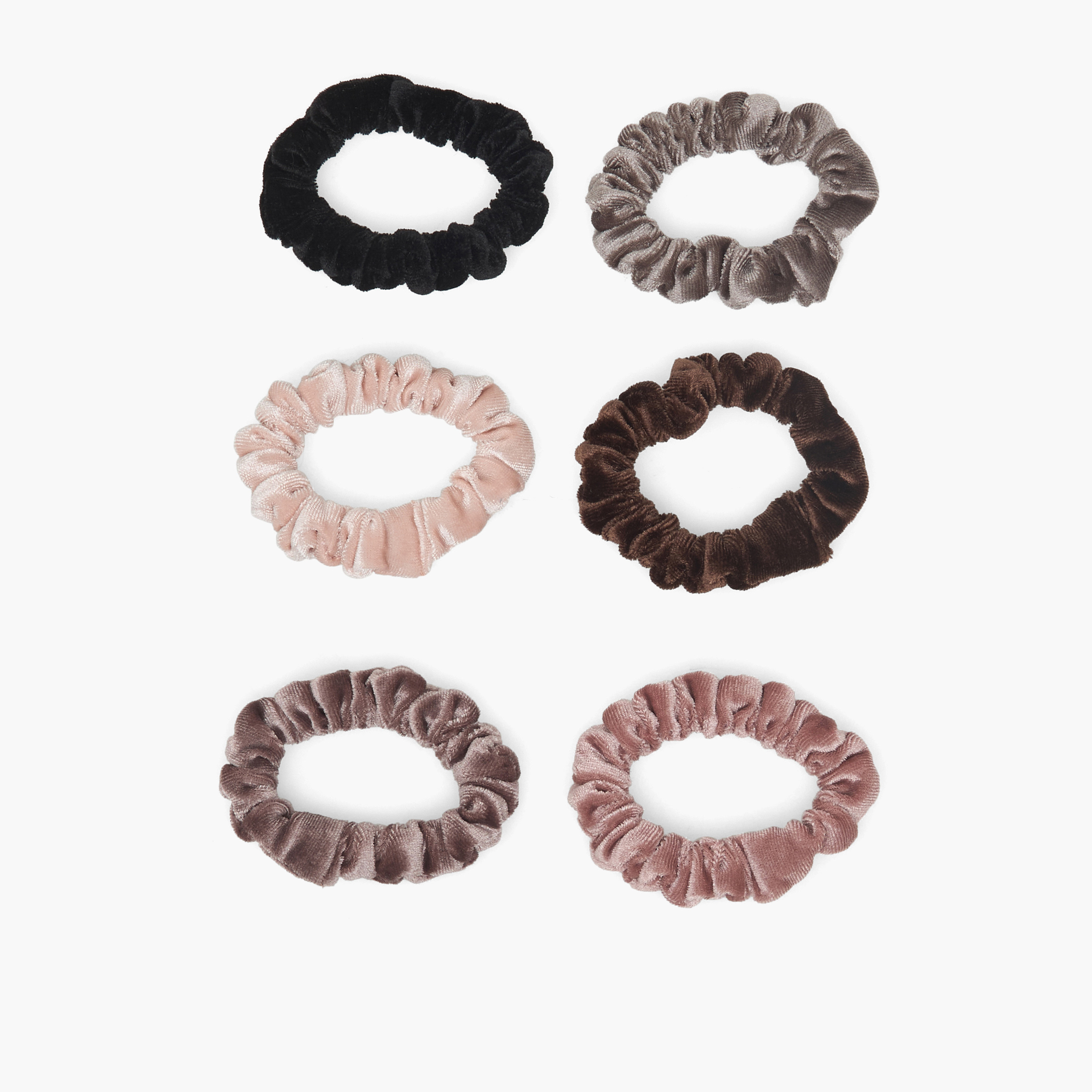 Pack of 6 Velvet Hair Scrunchie-women-hairaccessories-scrunchies-image-4