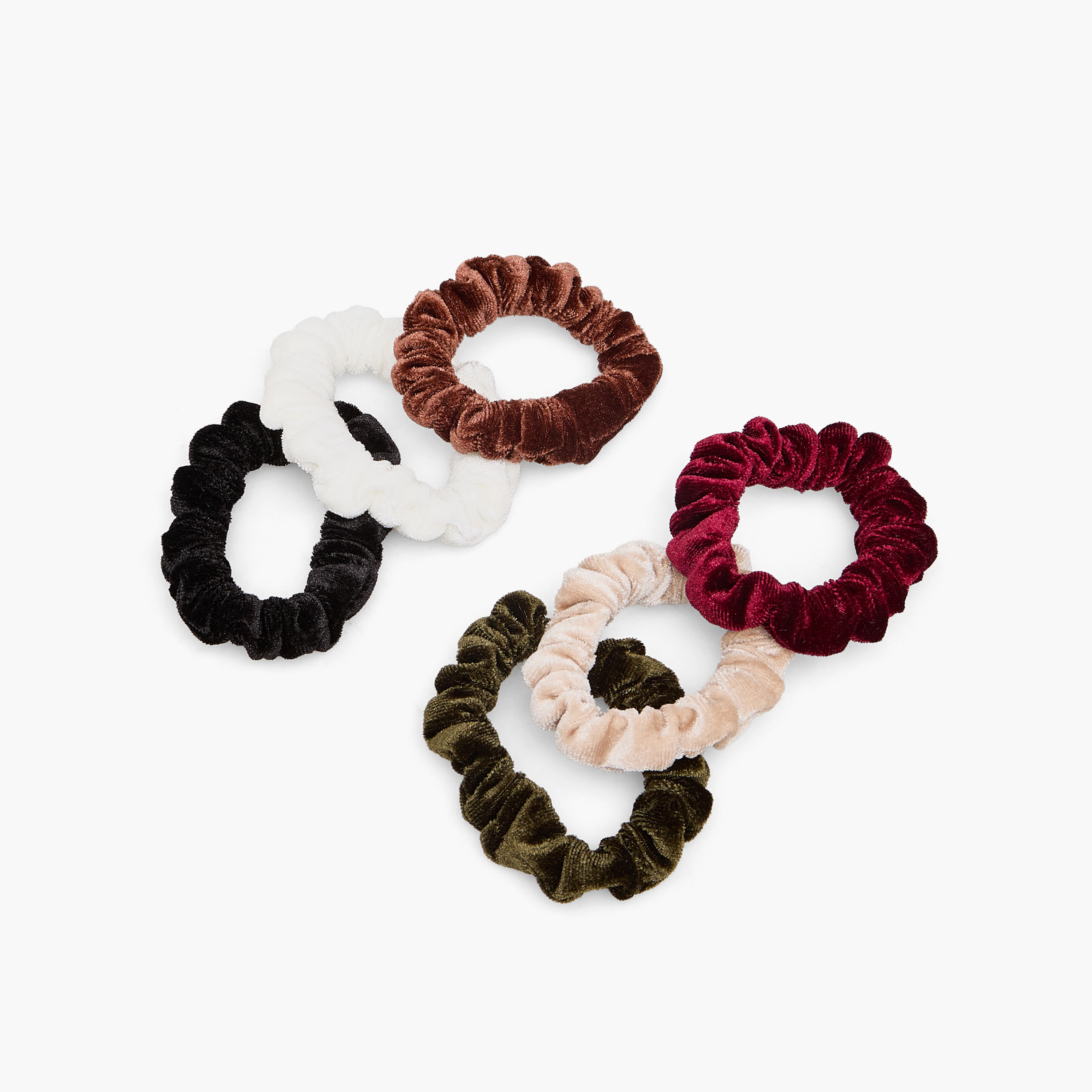 Pack of 6 Velvet Hair Scrunchie-women-hairaccessories-scrunchies-image-3