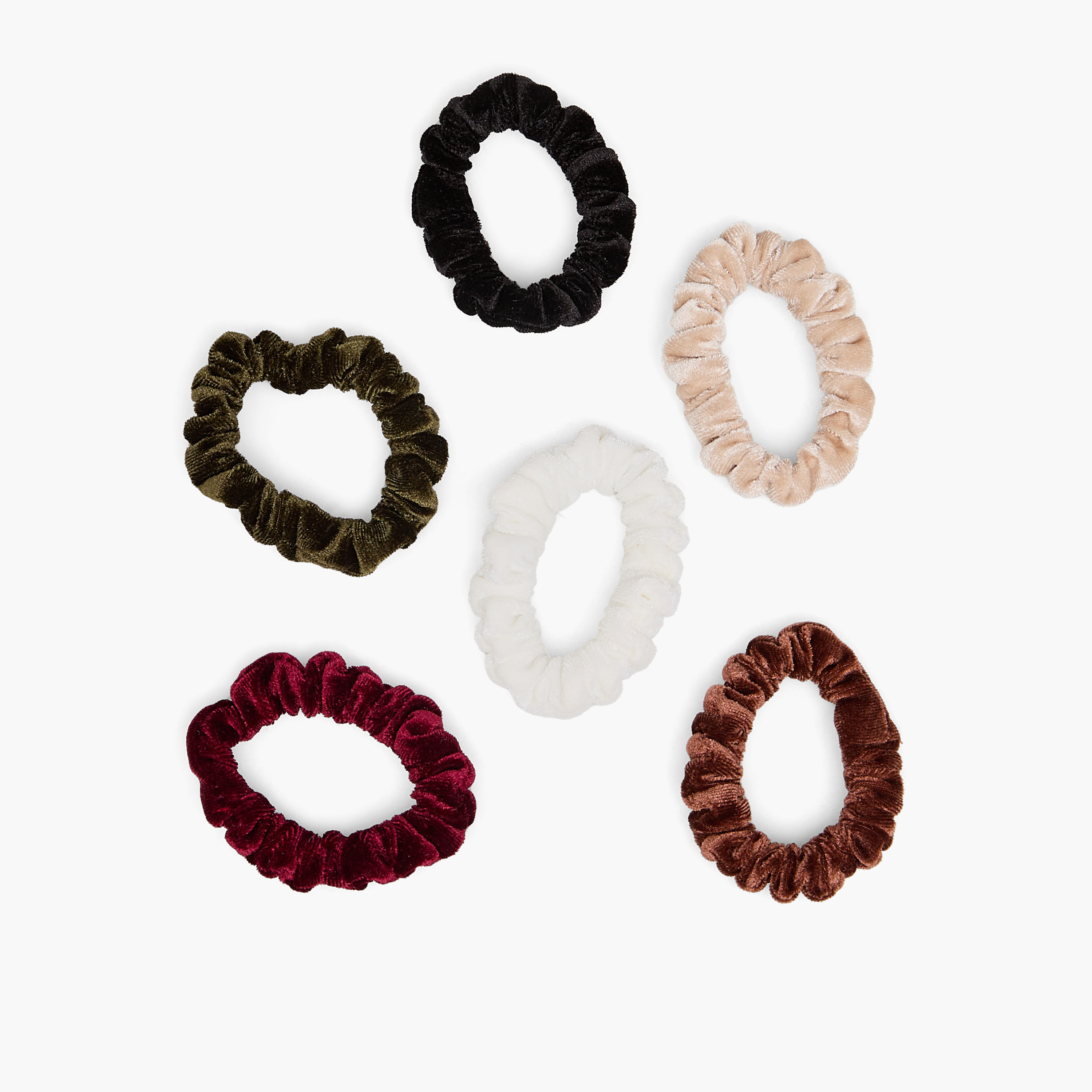 Pack of 6 Velvet Hair Scrunchie-women-hairaccessories-scrunchies-image-4