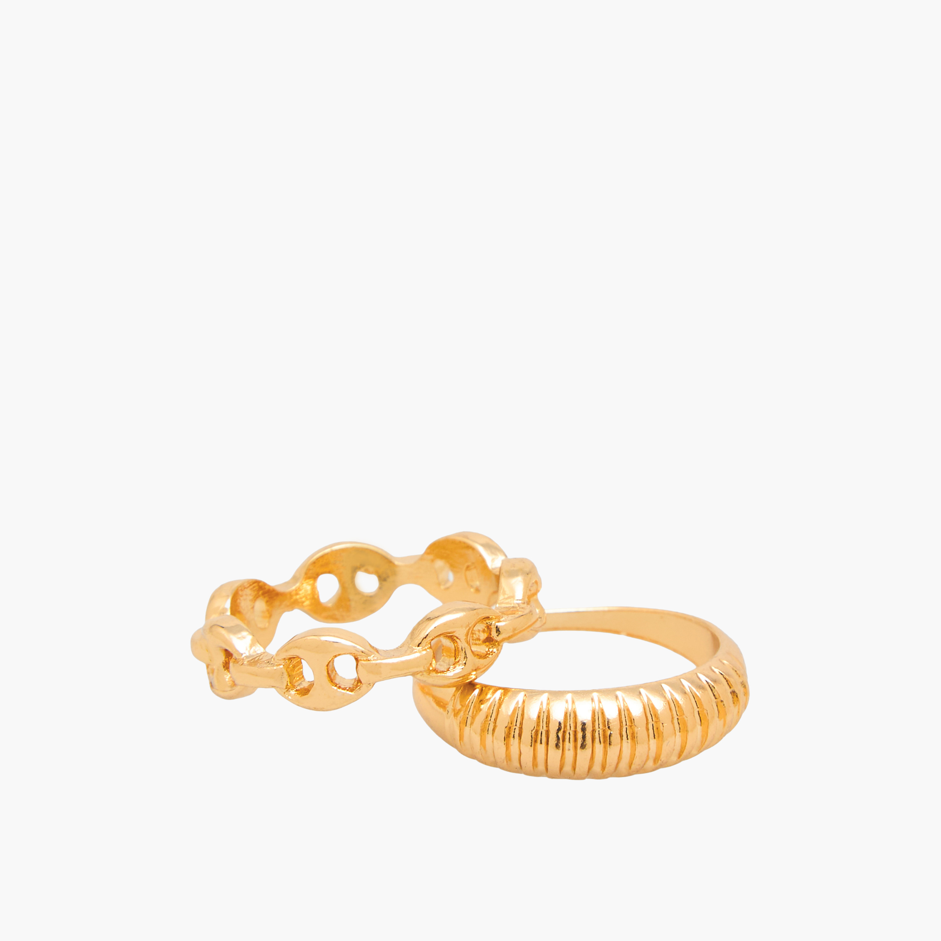 Gloo Pack of 7 Metal Ring Set-women-watchesandjewellery-jewellery-rings-image-4