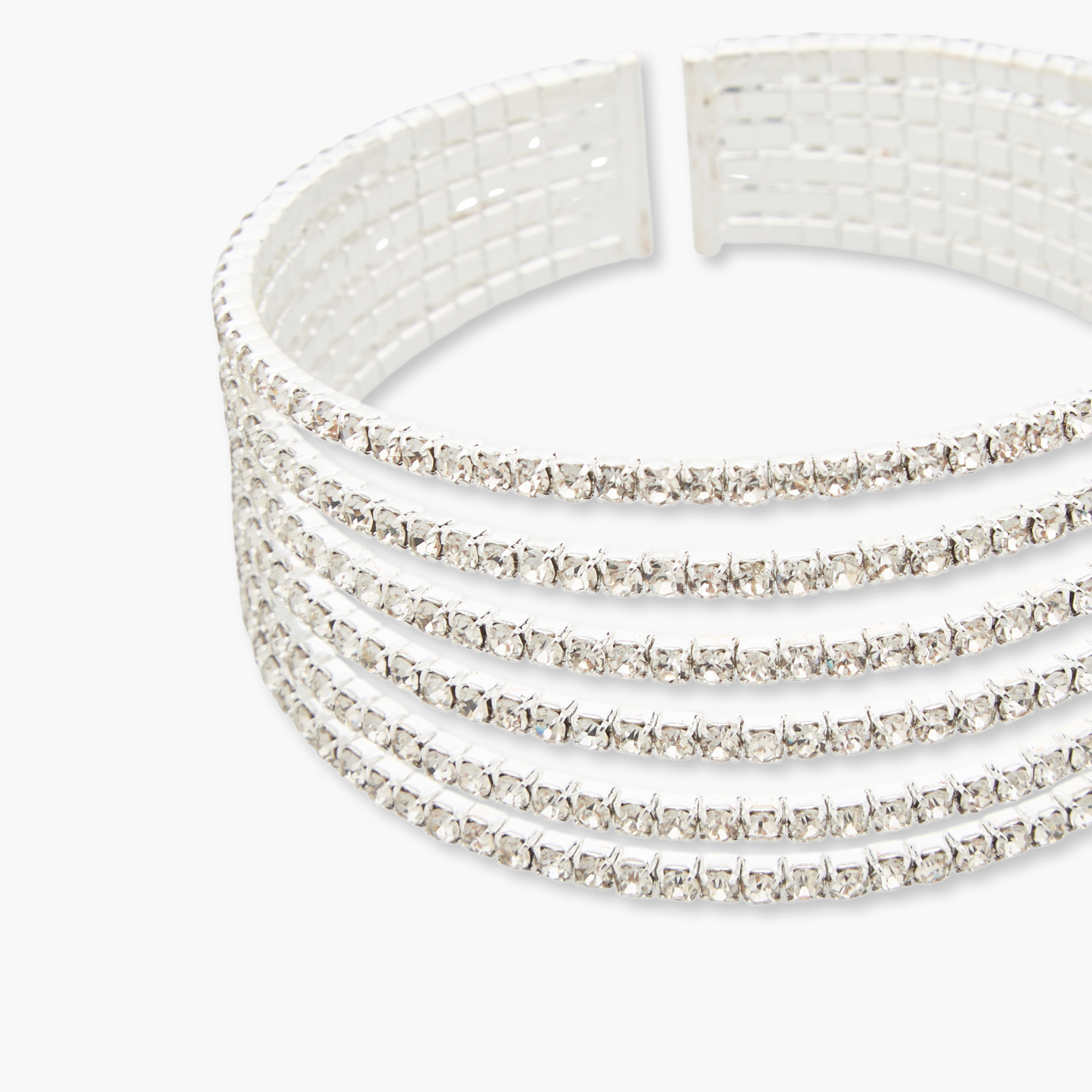 سوار كف معدن مزين من سبلاش اكسيسوريز-women-watchesandjewellery-jewellery-banglesandbracelets-image-4