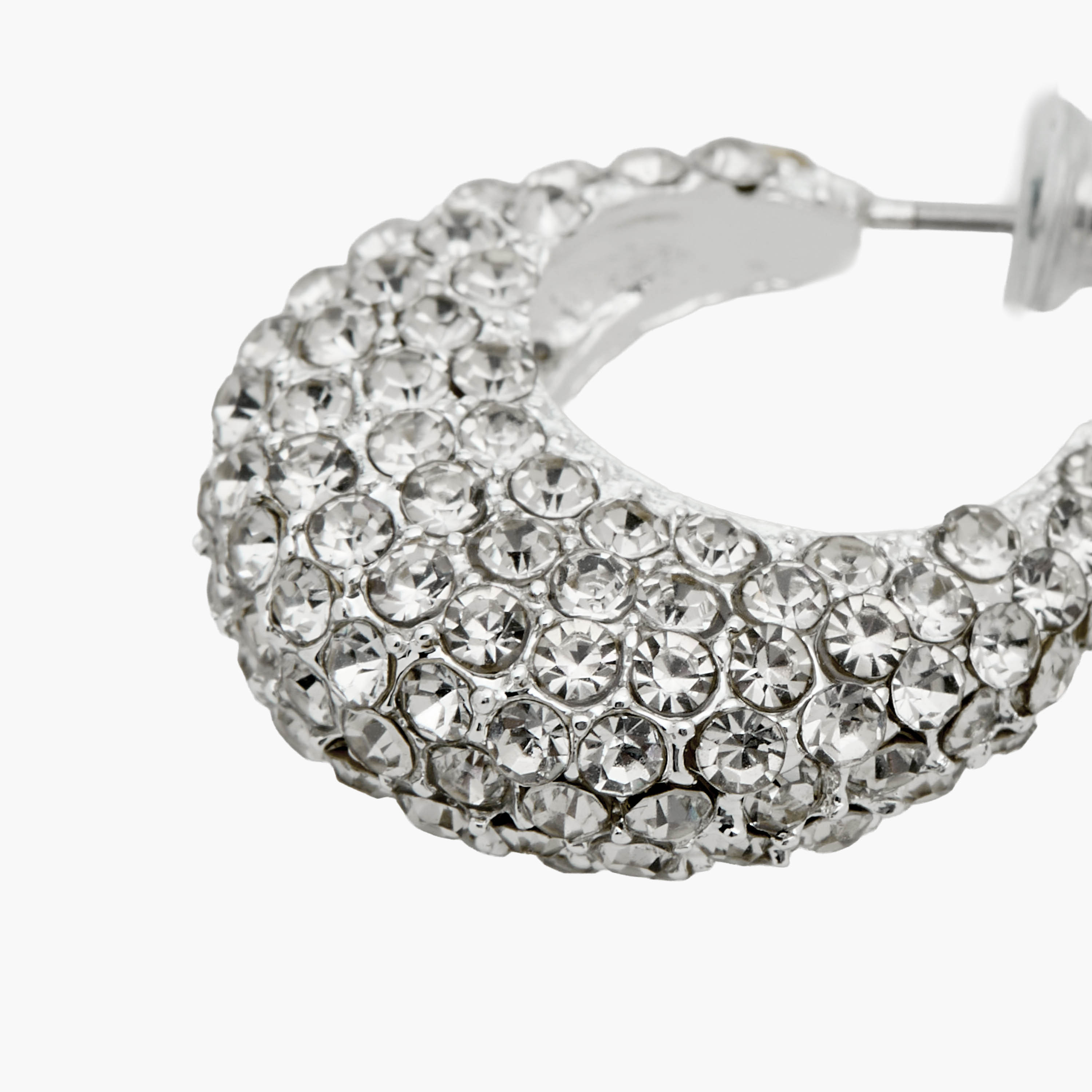 أقراط مزينة بلون فضي ومكبس إغلاق خلفي-women-watchesandjewellery-jewellery-earrings-image-3