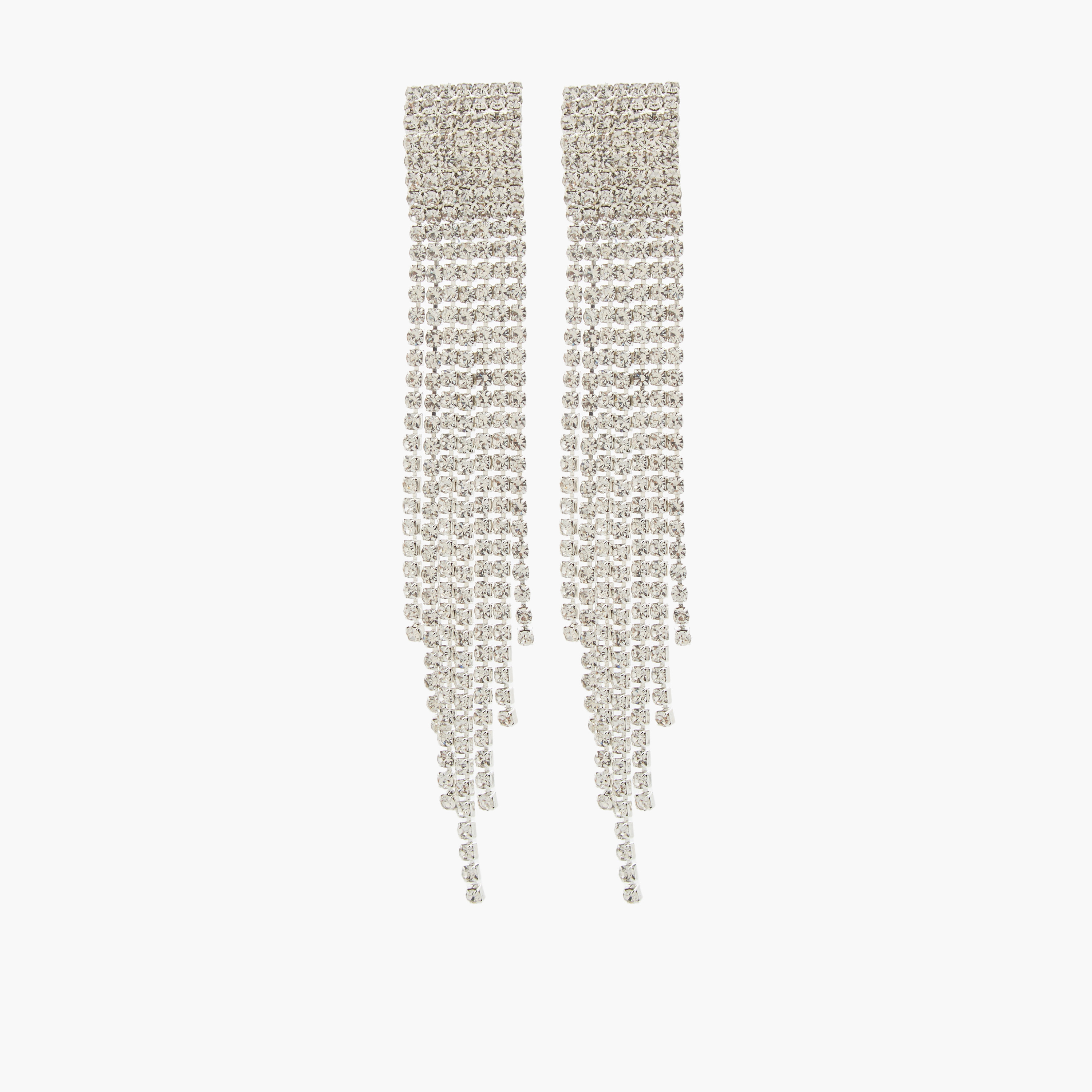 أقراط متدلية مرصعة بالفصوص مع إغلاق محكم-women-watchesandjewellery-jewellery-earrings-image-1