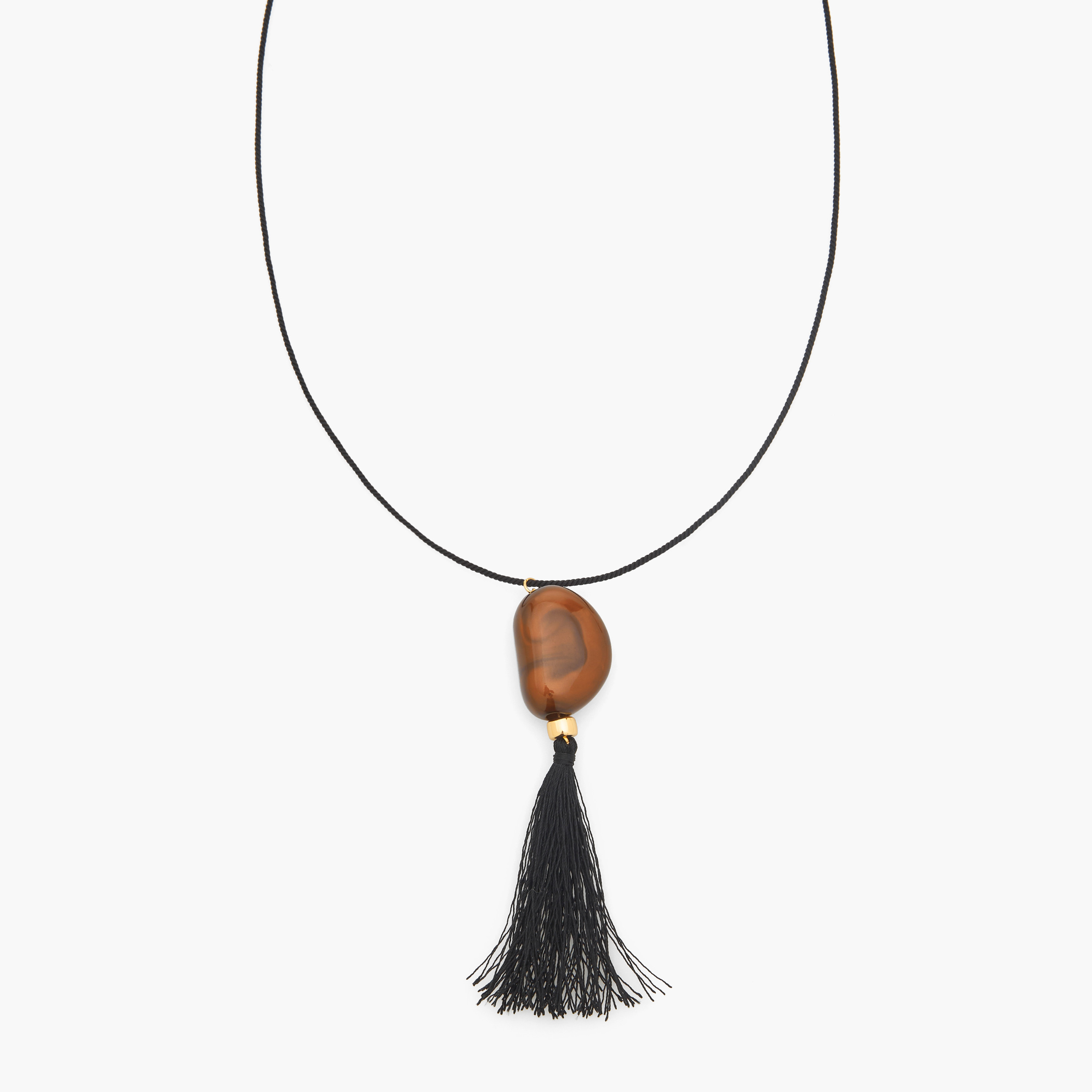 عقد بشرابة قماش وحصاة-women-watchesandjewellery-jewellery-necklacesandpendants-image-1