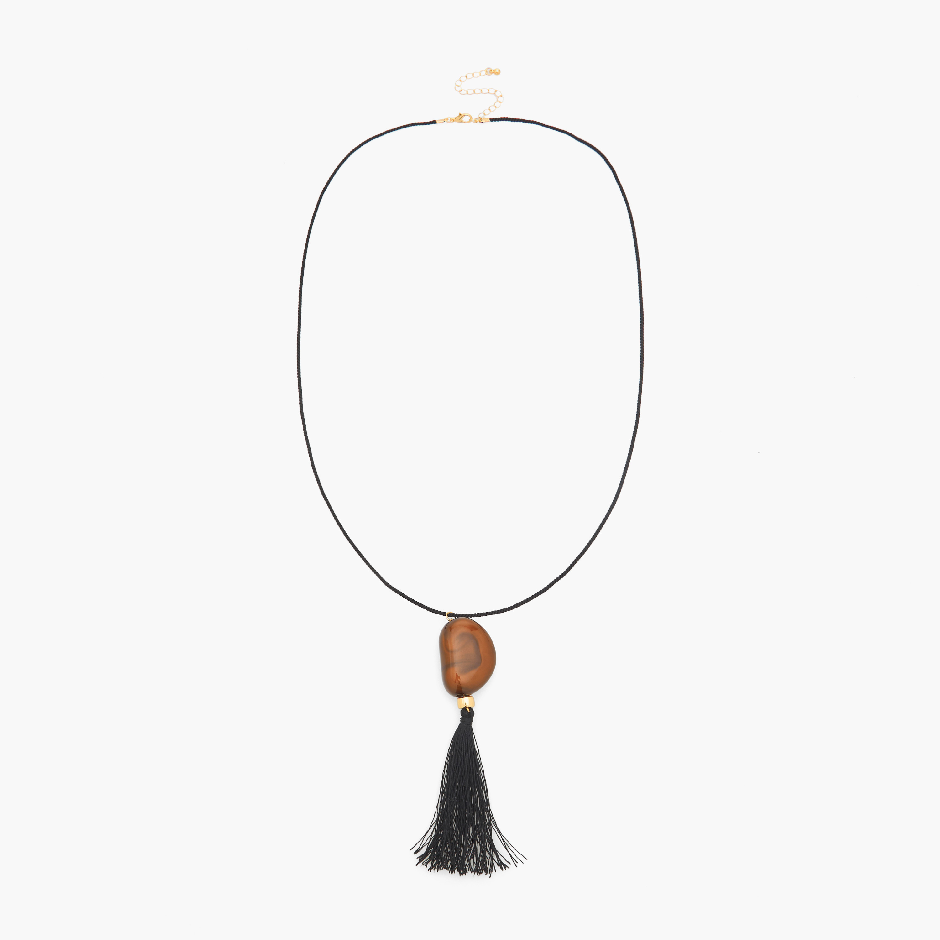 عقد بشرابة قماش وحصاة-women-watchesandjewellery-jewellery-necklacesandpendants-image-2