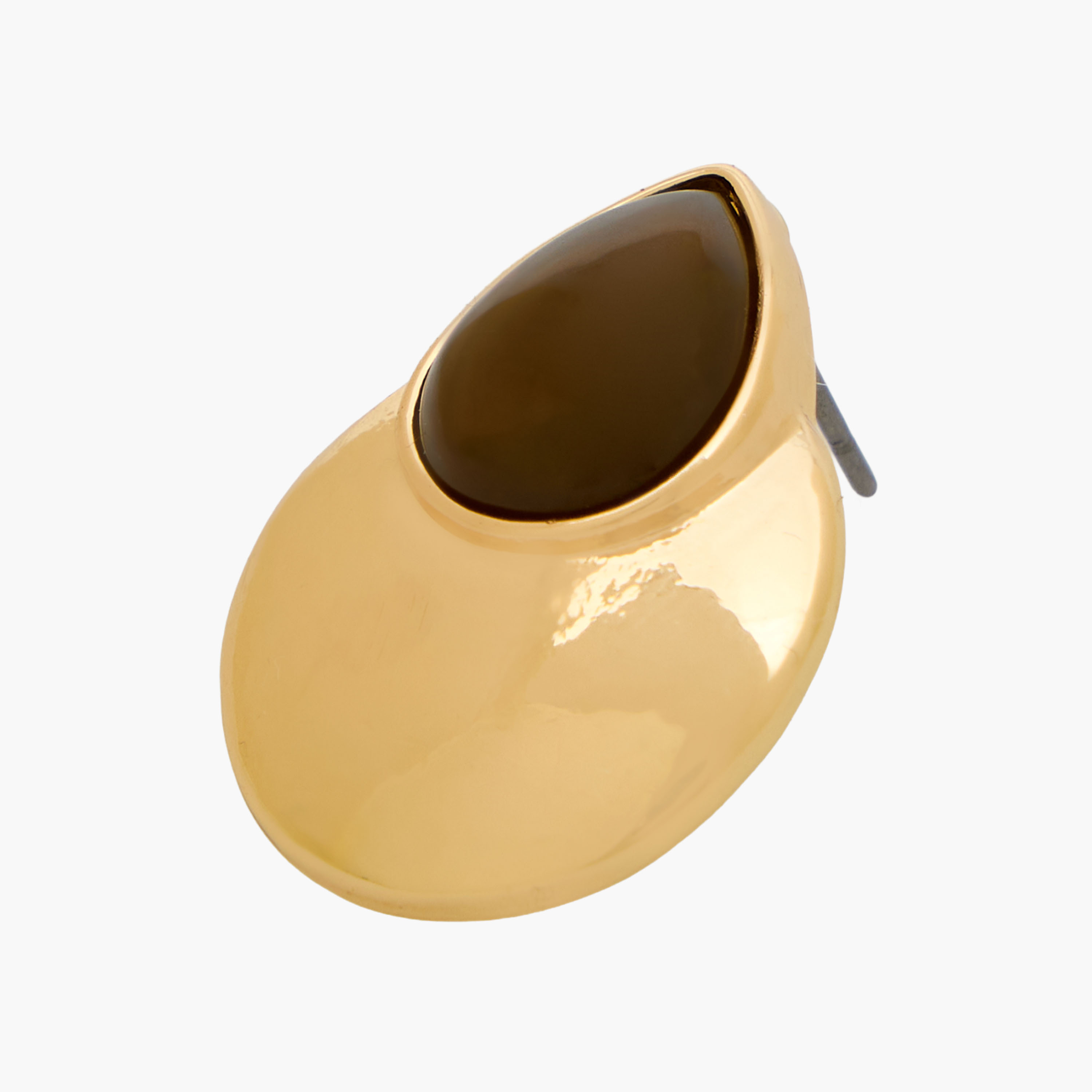 Pack of 2 Gold Finish Resin Detail Stud Earrings with Pushback Closure-women-watchesandjewellery-jewellery-earrings-image-6