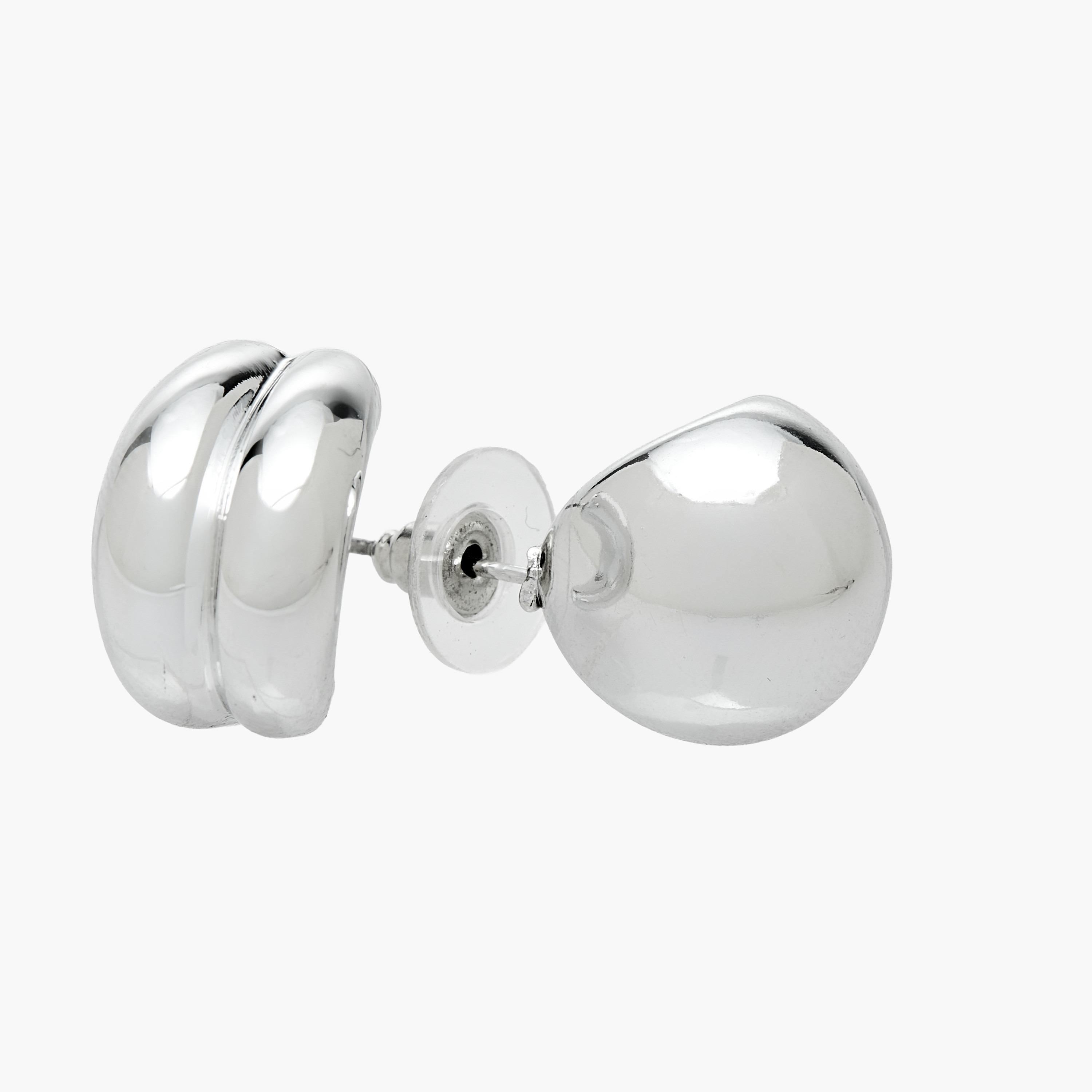 Pack of 3 Silver Tone Assorted Earrings with Pushback Closure-women-watchesandjewellery-jewellery-earrings-image-7