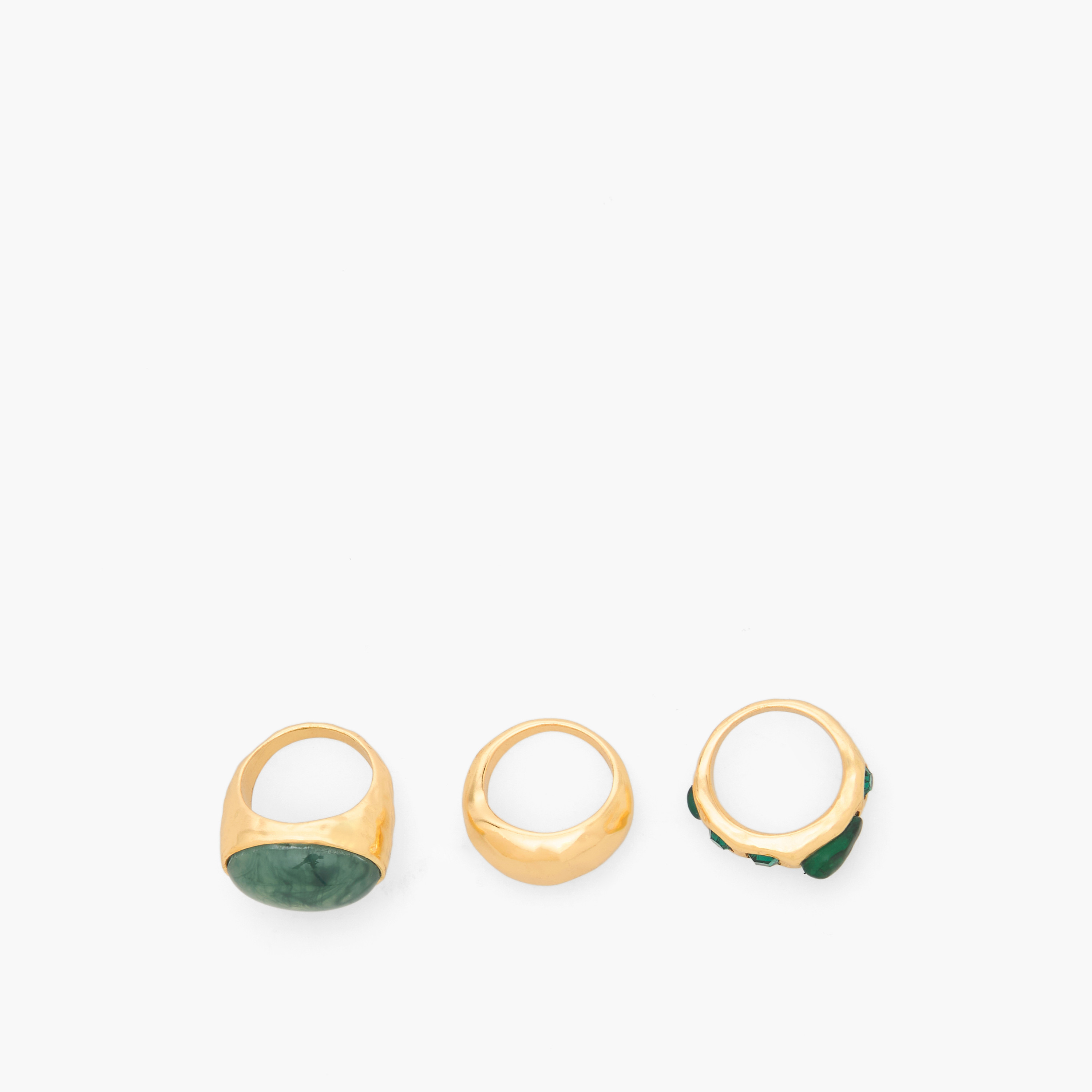 طقم خواتم معدن مزينة 3 قطع-women-watchesandjewellery-jewellery-rings-image-3