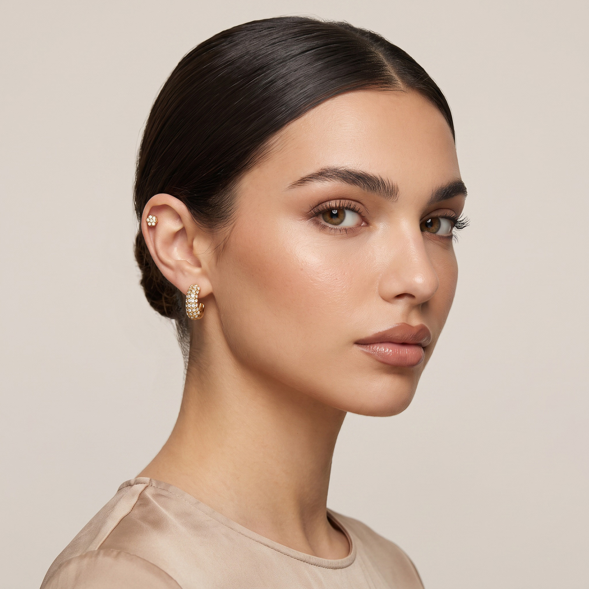 Pack of 6 Gold Tone Embellished Earrings with Pushback Closure-women-watchesandjewellery-jewellery-earrings-image-2