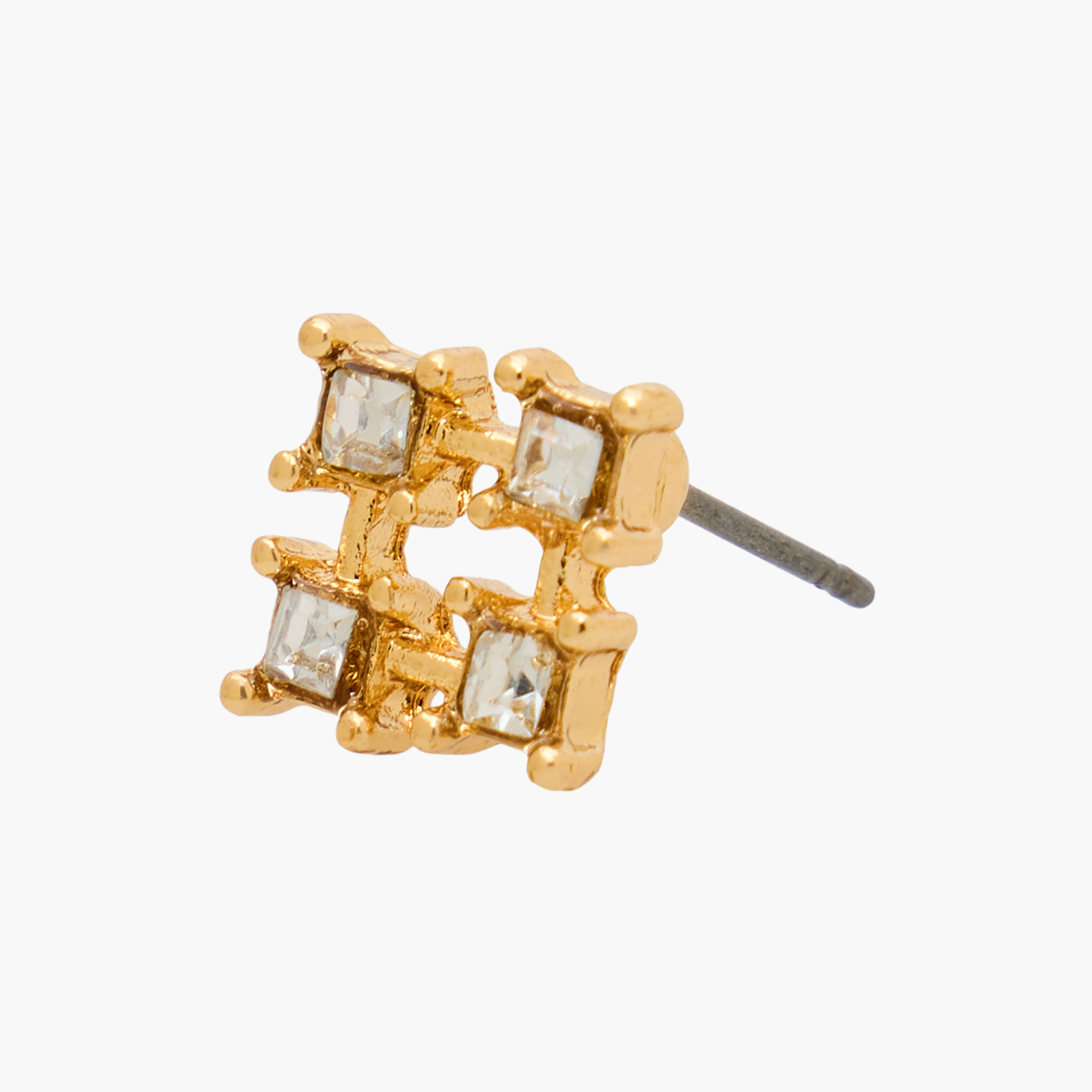 Pack of 9 Gold Tone Stud and Hoop Earrings-women-watchesandjewellery-jewellery-earrings-image-5