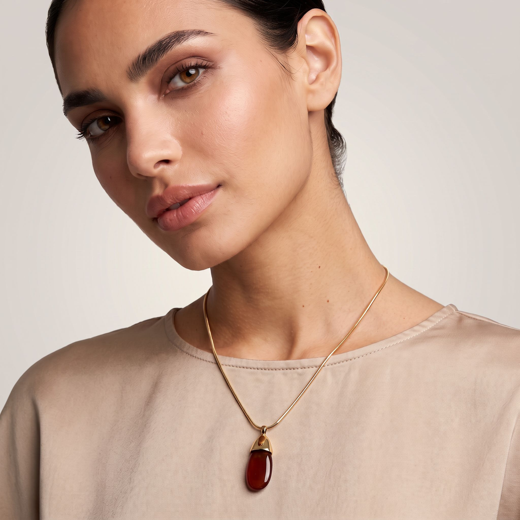 Gold Tone Pendant Necklace with Lobster Clasp Closure-women-watchesandjewellery-jewellery-necklacesandpendants-image-2