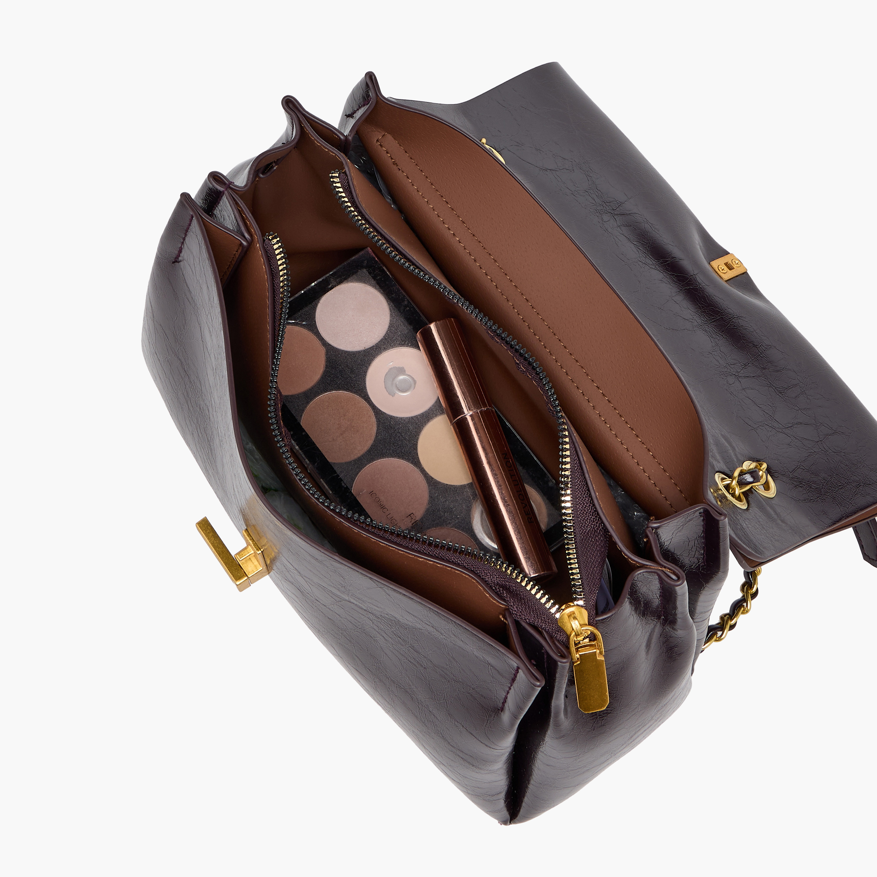 حقيبة كروس بارزة الملمس بحزام سلسلة-women-bagsandwallets-handbags-image-7