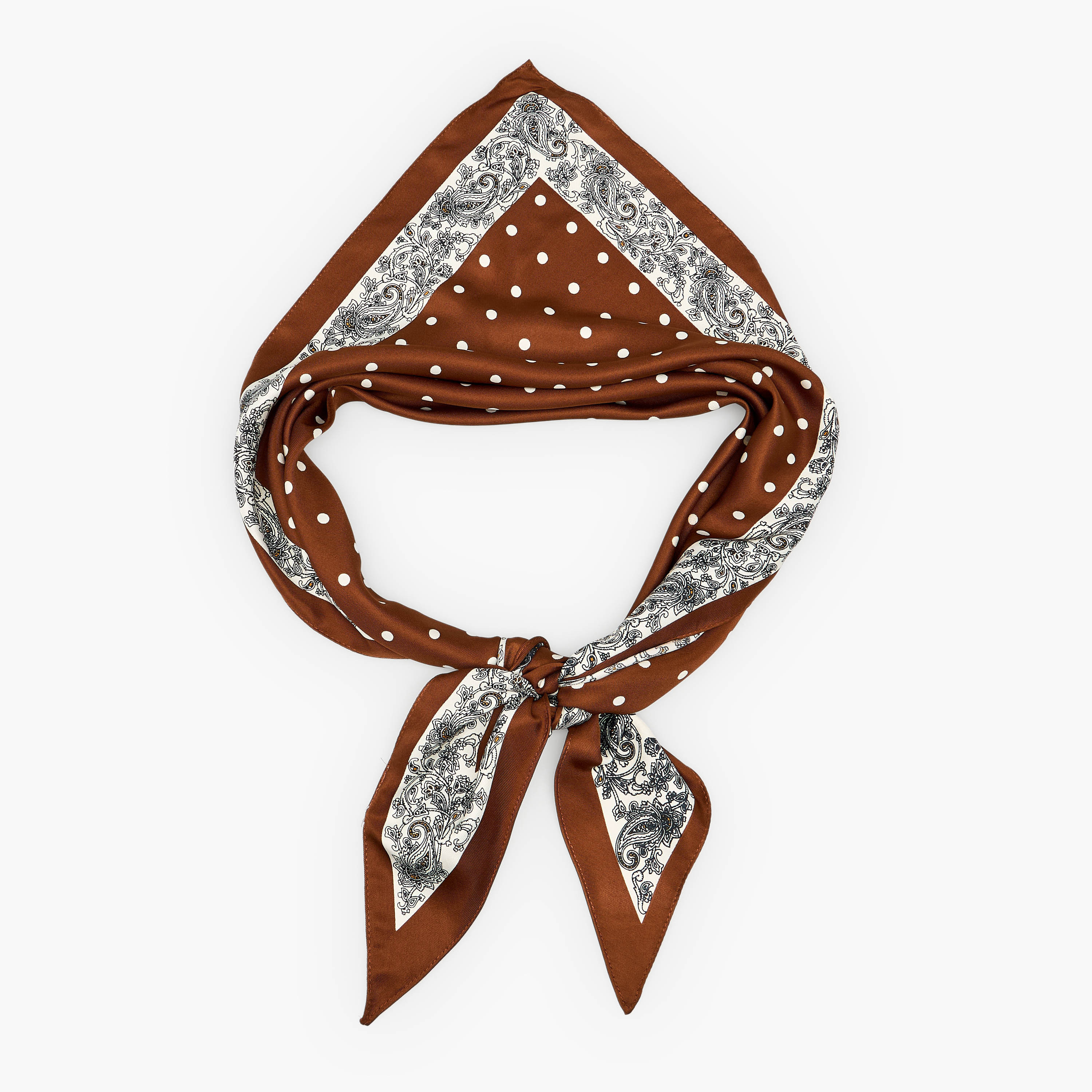 Triangular Scarf Satin Polka Dot Print-women-clothingaccessories-scarves-image-3