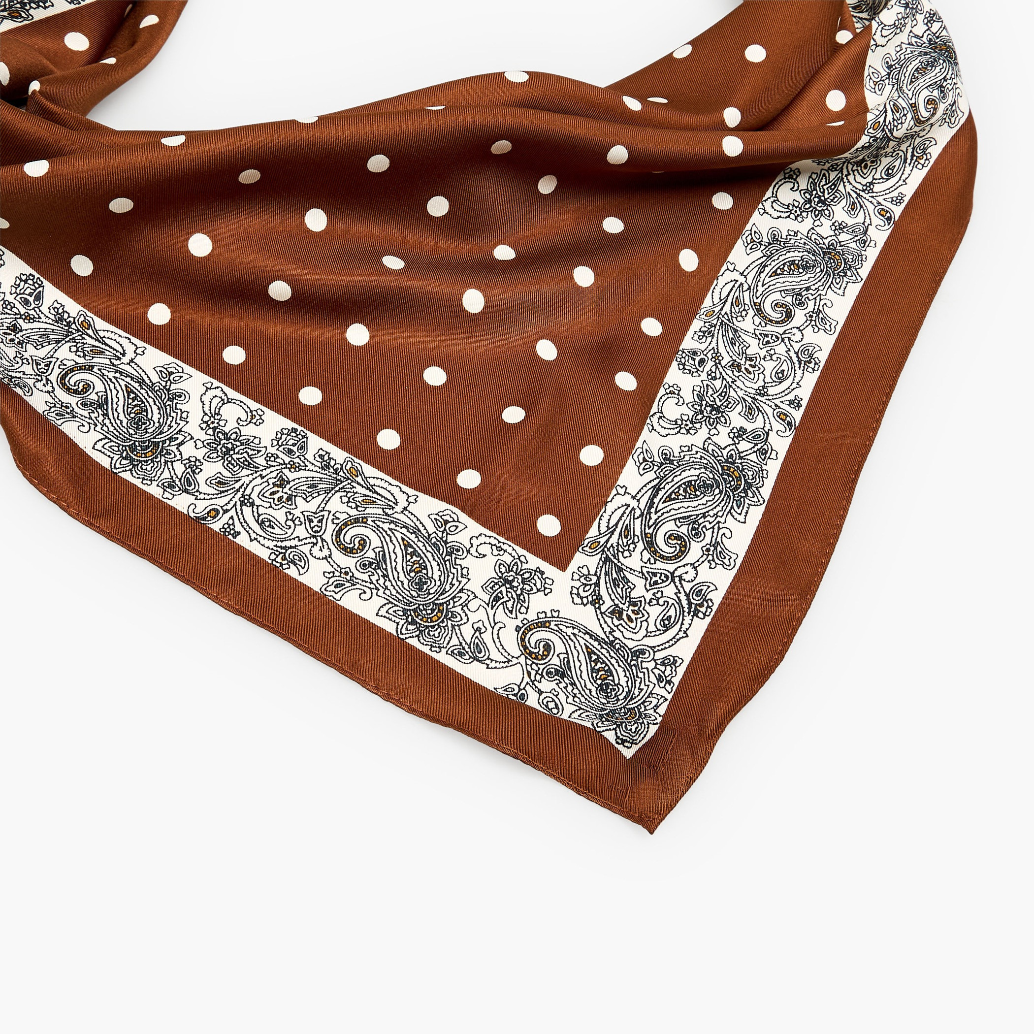 Triangular Scarf Satin Polka Dot Print-women-clothingaccessories-scarves-image-4
