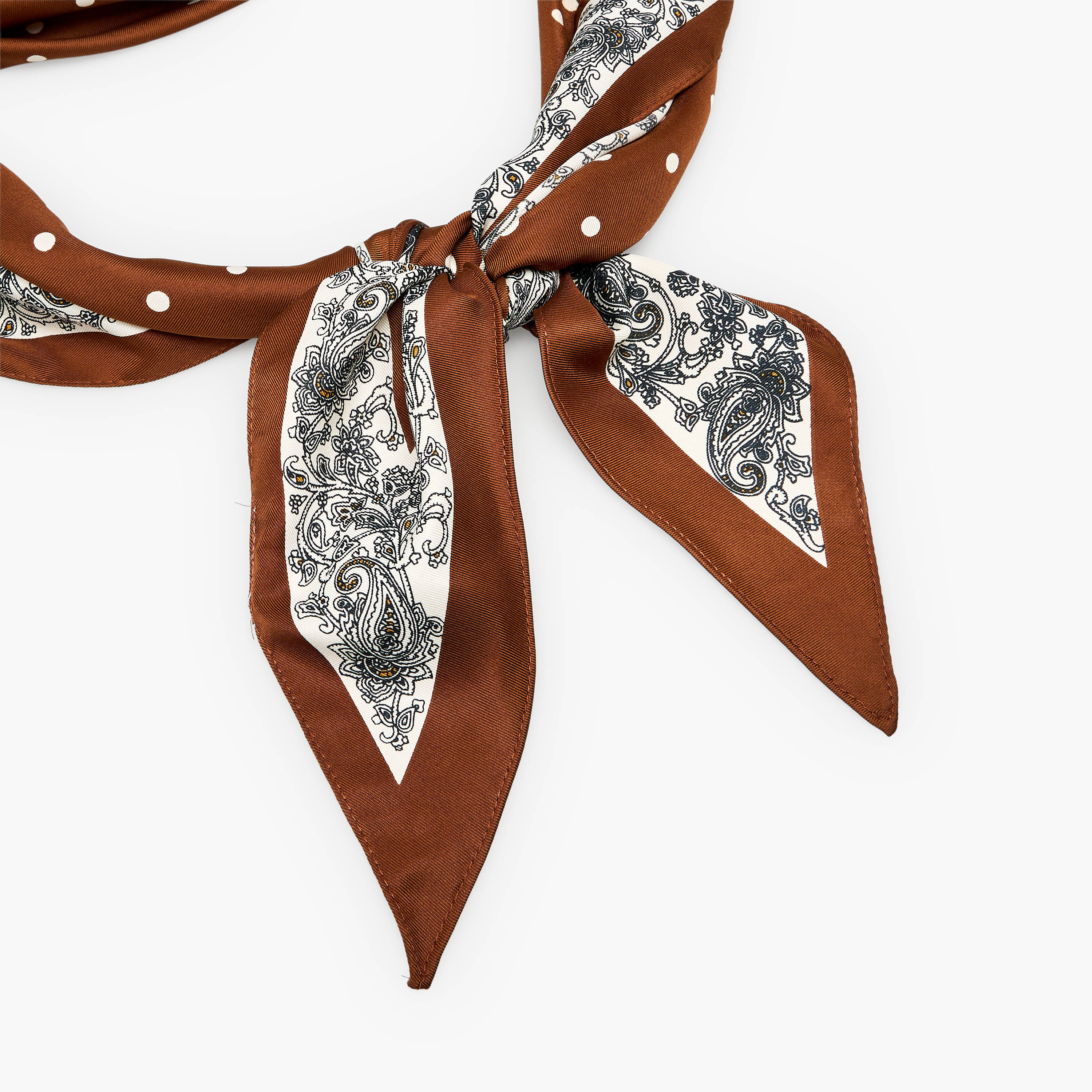 Triangular Scarf Satin Polka Dot Print-women-clothingaccessories-scarves-image-5