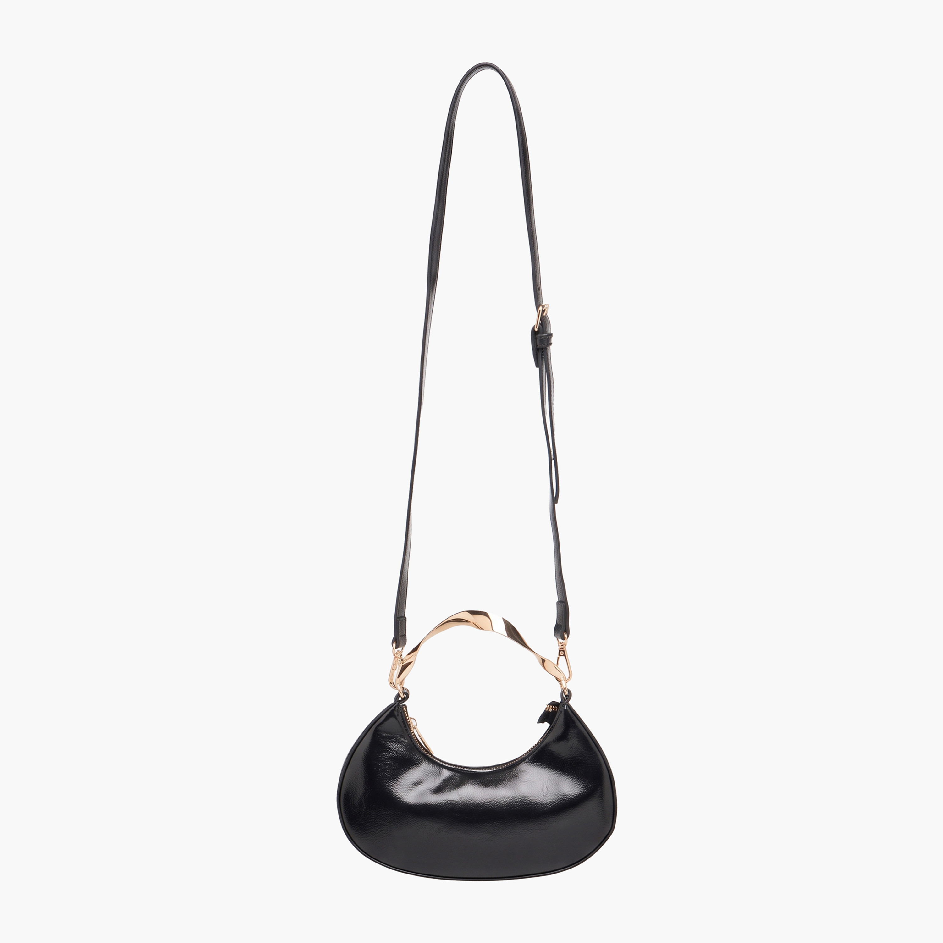 حقيبة كلاتش بارزة الملمس بمقبض معدني ملتف-women-bagsandwallets-handbags-image-2