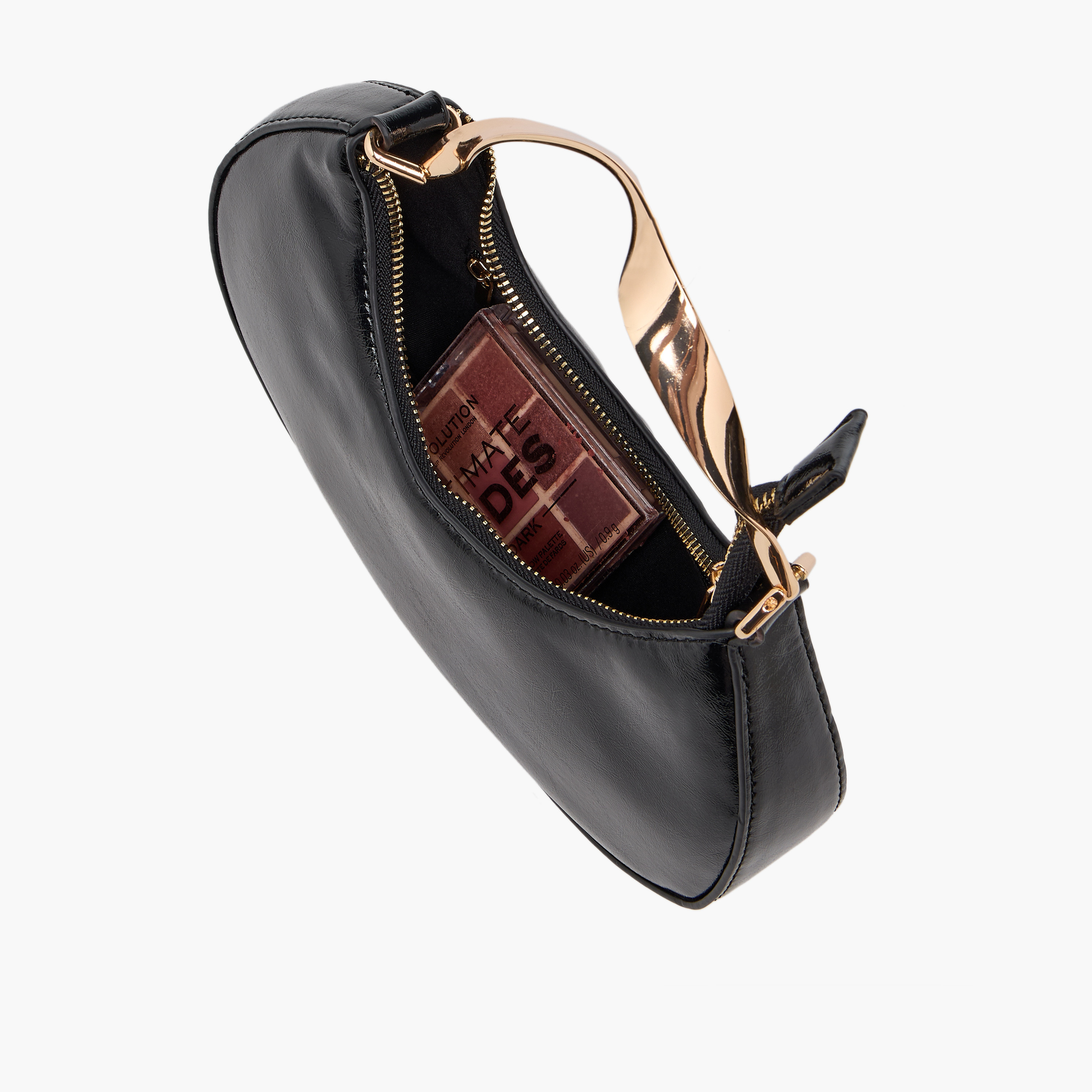 حقيبة كلاتش بارزة الملمس بمقبض معدني ملتف-women-bagsandwallets-handbags-image-7