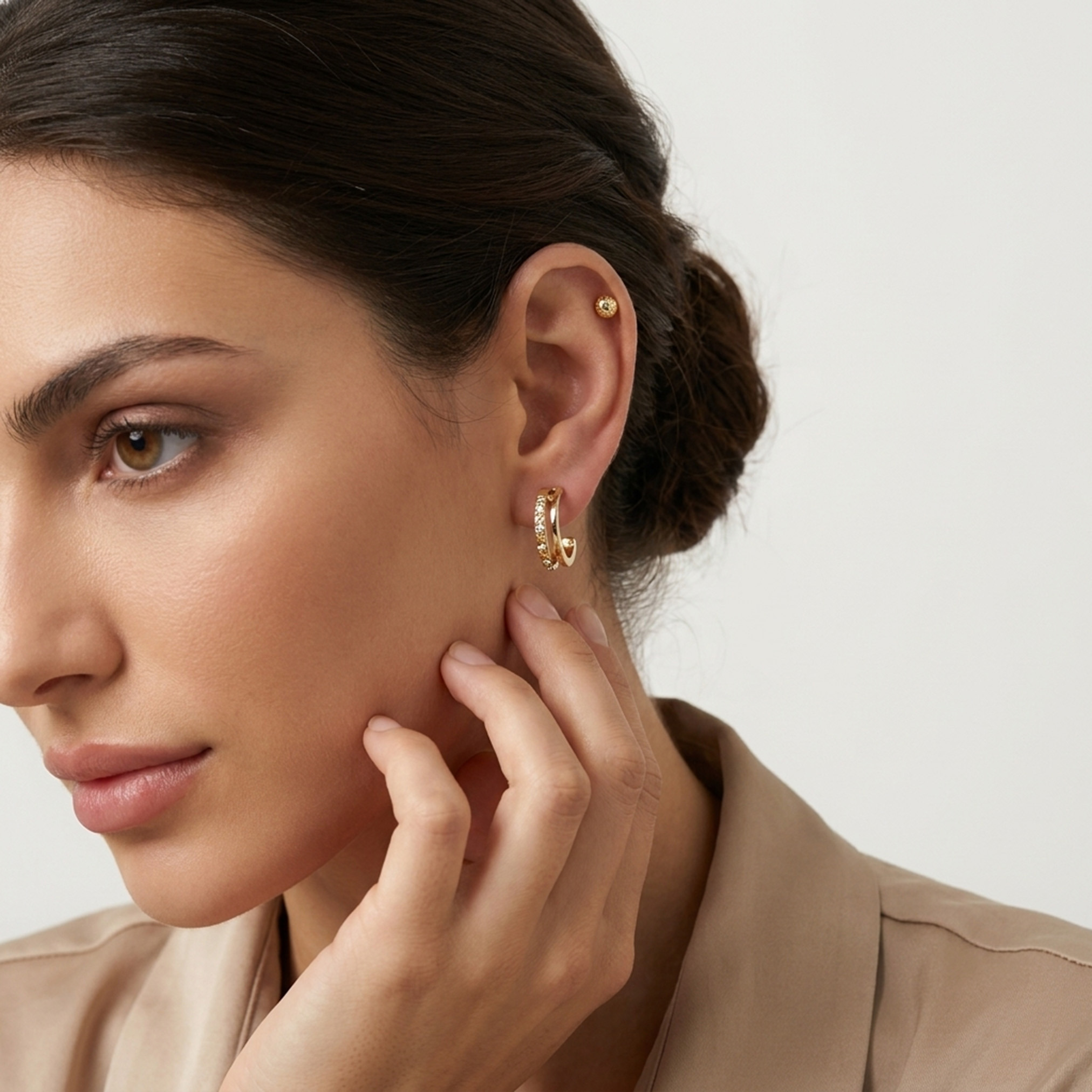 Pack of 20 Gold Tone Assorted Stud Earrings with Pushback Closure-women-watchesandjewellery-jewellery-earrings-image-2