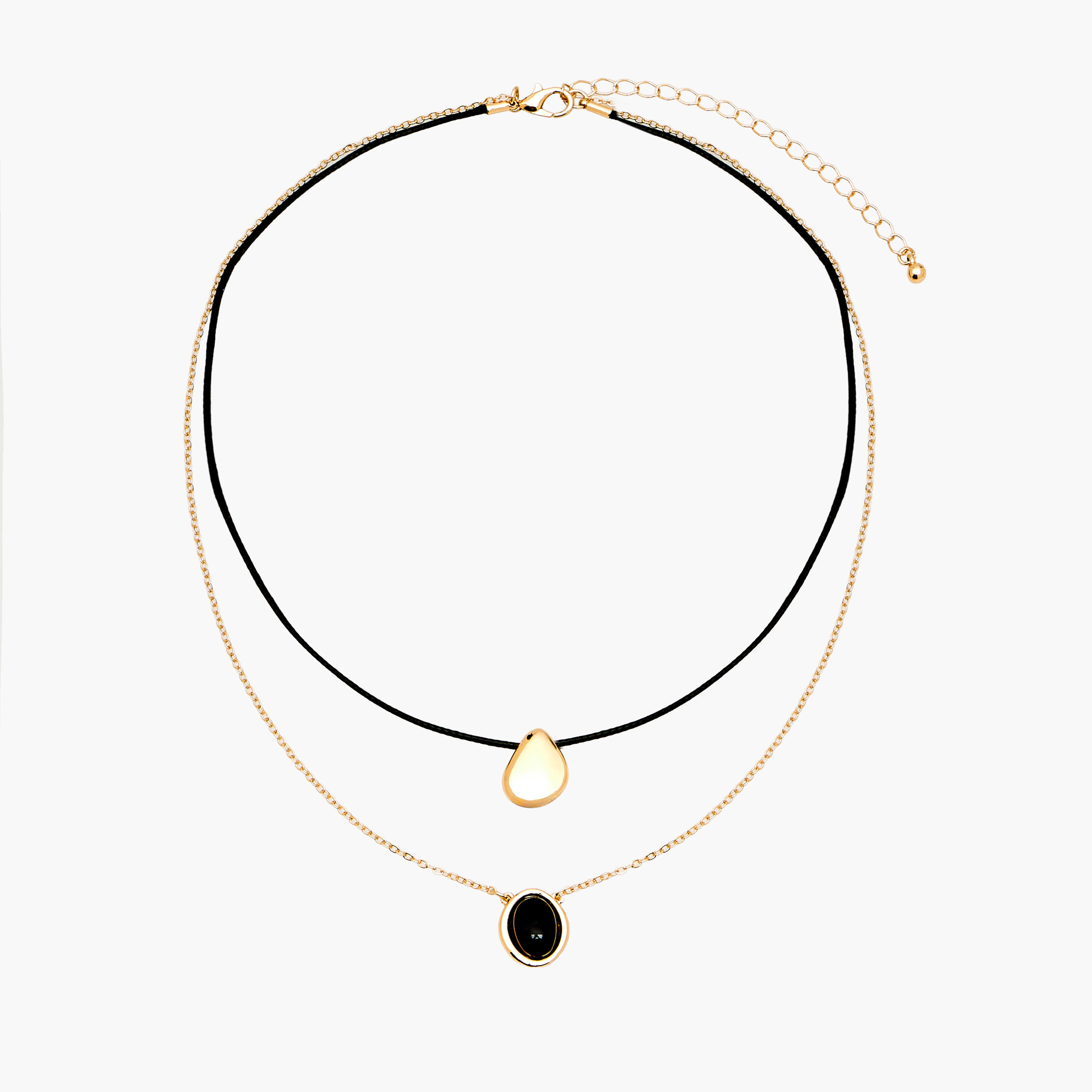 Gold Tone Pendant Necklace with Lobster Clasp Closure-women-watchesandjewellery-jewellery-necklacesandpendants-image-1