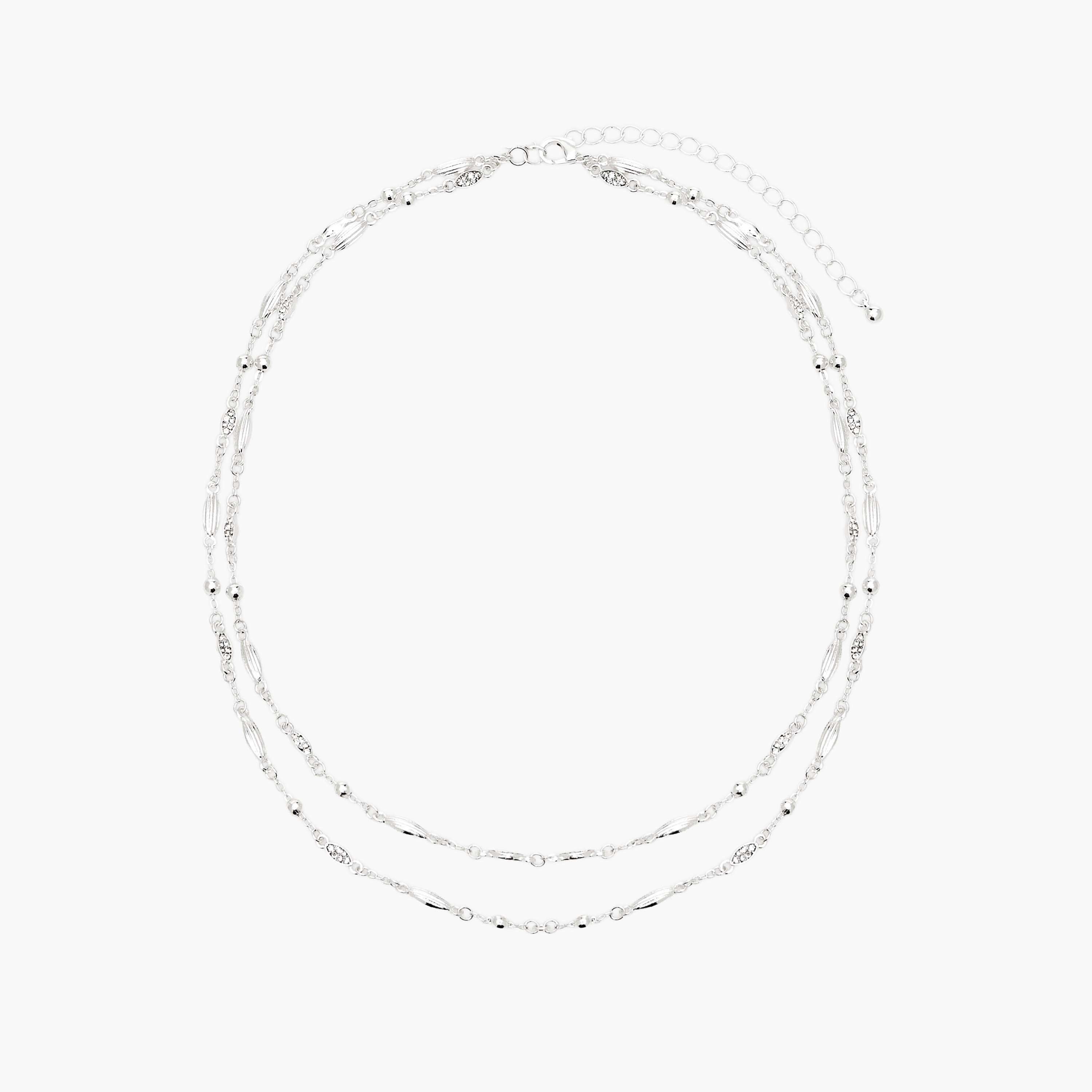 Silver Tone Necklace with Lobster Clasp Closure-women-watchesandjewellery-jewellery-necklacesandpendants-image-1
