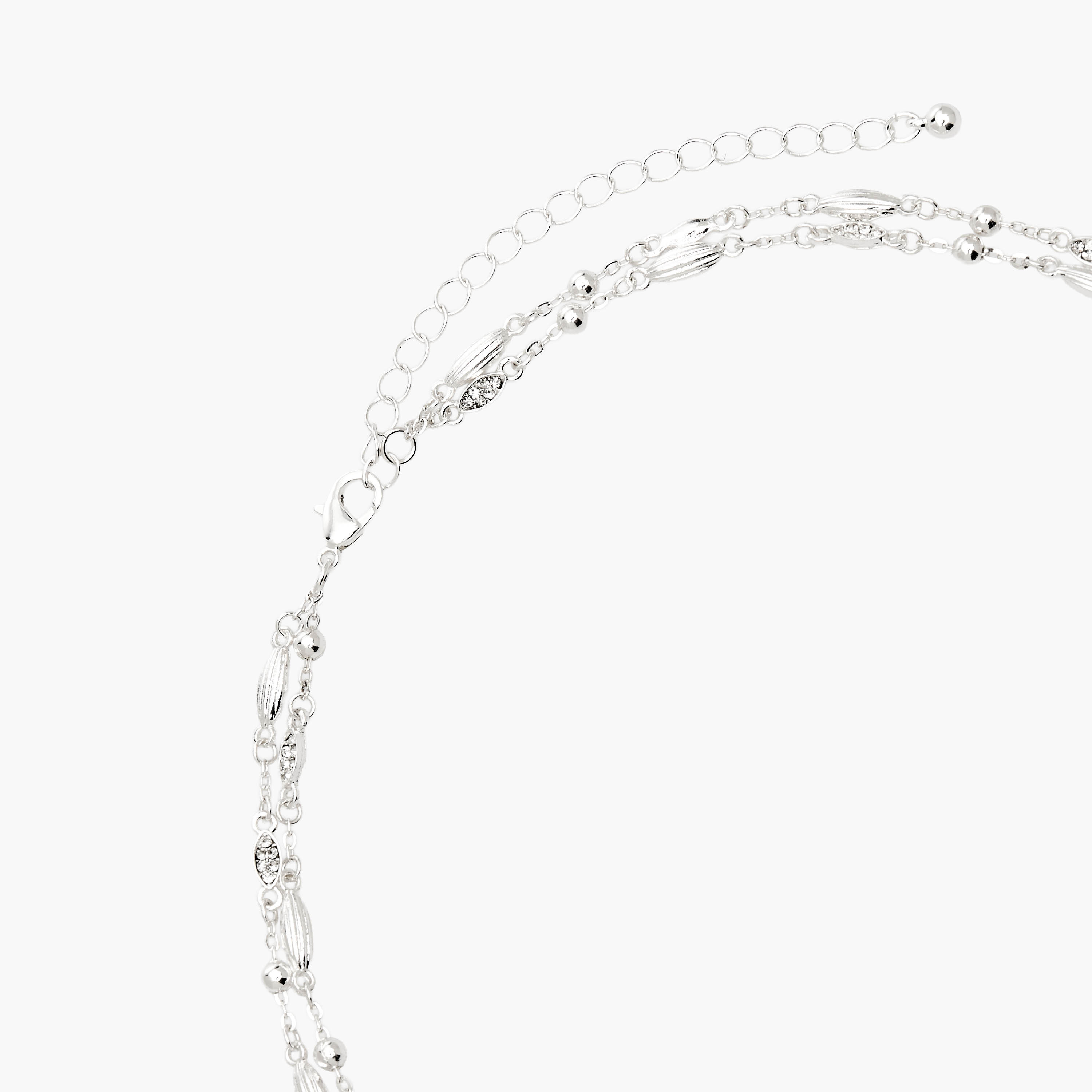 Silver Tone Necklace with Lobster Clasp Closure-women-watchesandjewellery-jewellery-necklacesandpendants-image-4