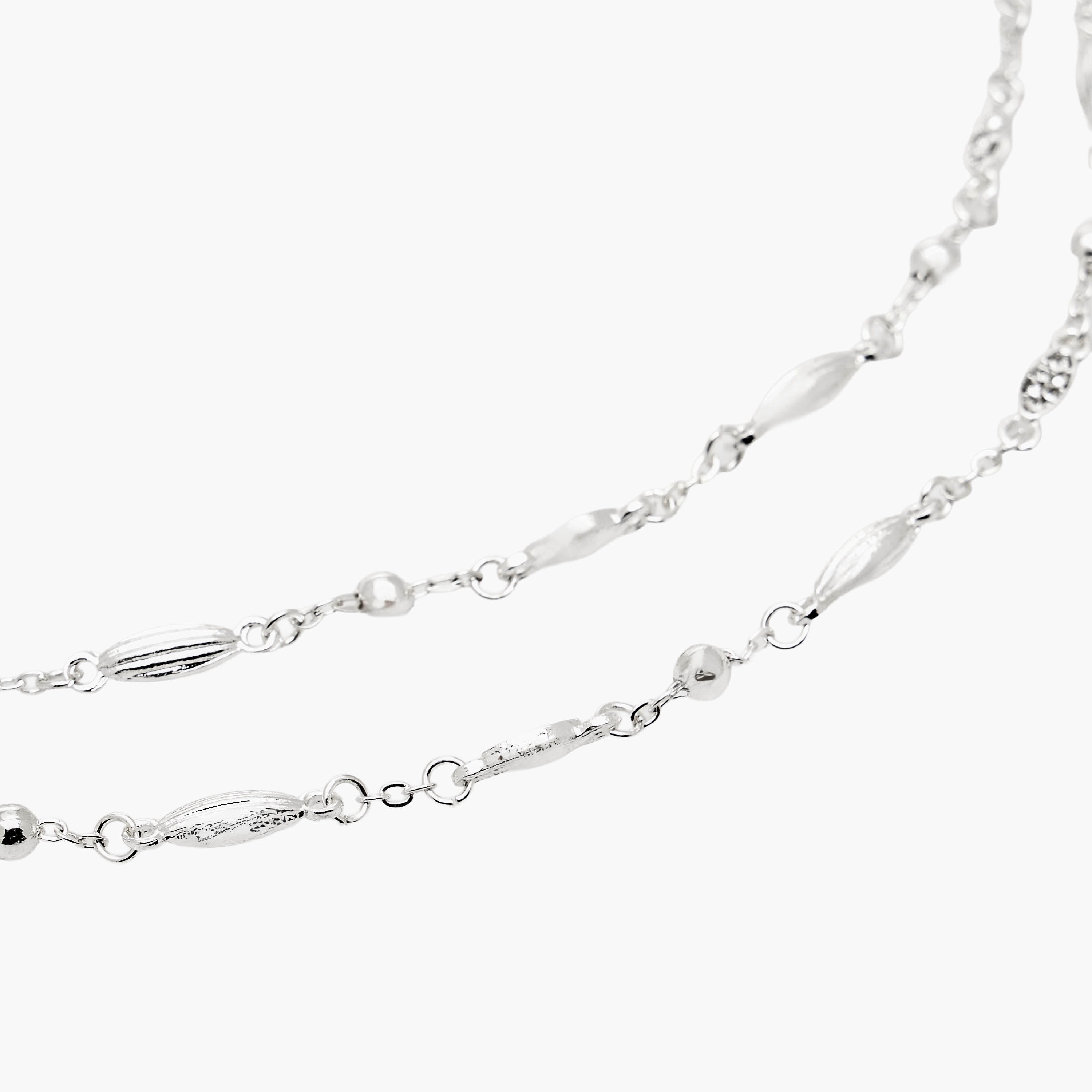 Silver Tone Necklace with Lobster Clasp Closure-women-watchesandjewellery-jewellery-necklacesandpendants-image-5