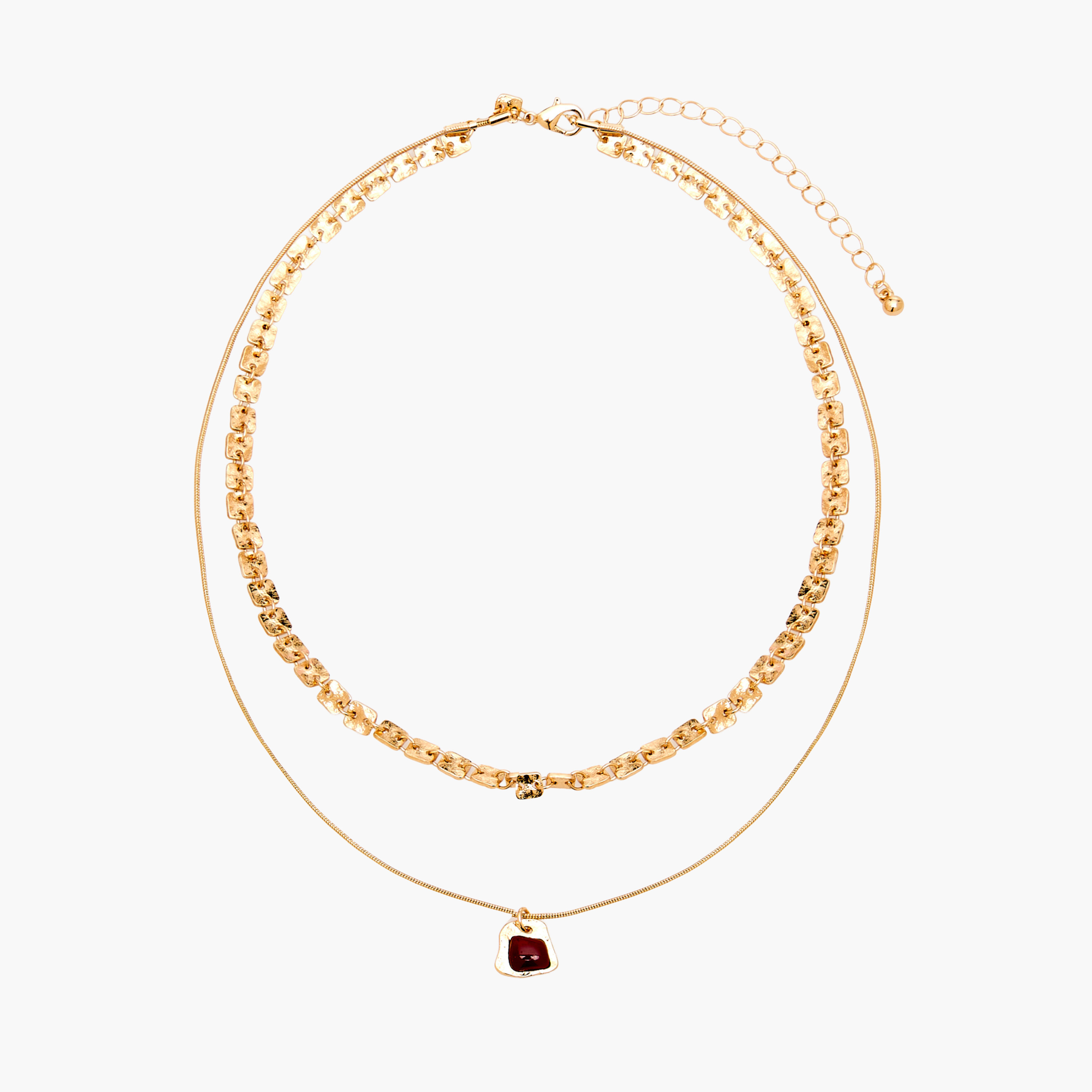 Gold Tone Pendant Necklace with Lobster Clasp Closure-women-watchesandjewellery-jewellery-necklacesandpendants-image-1