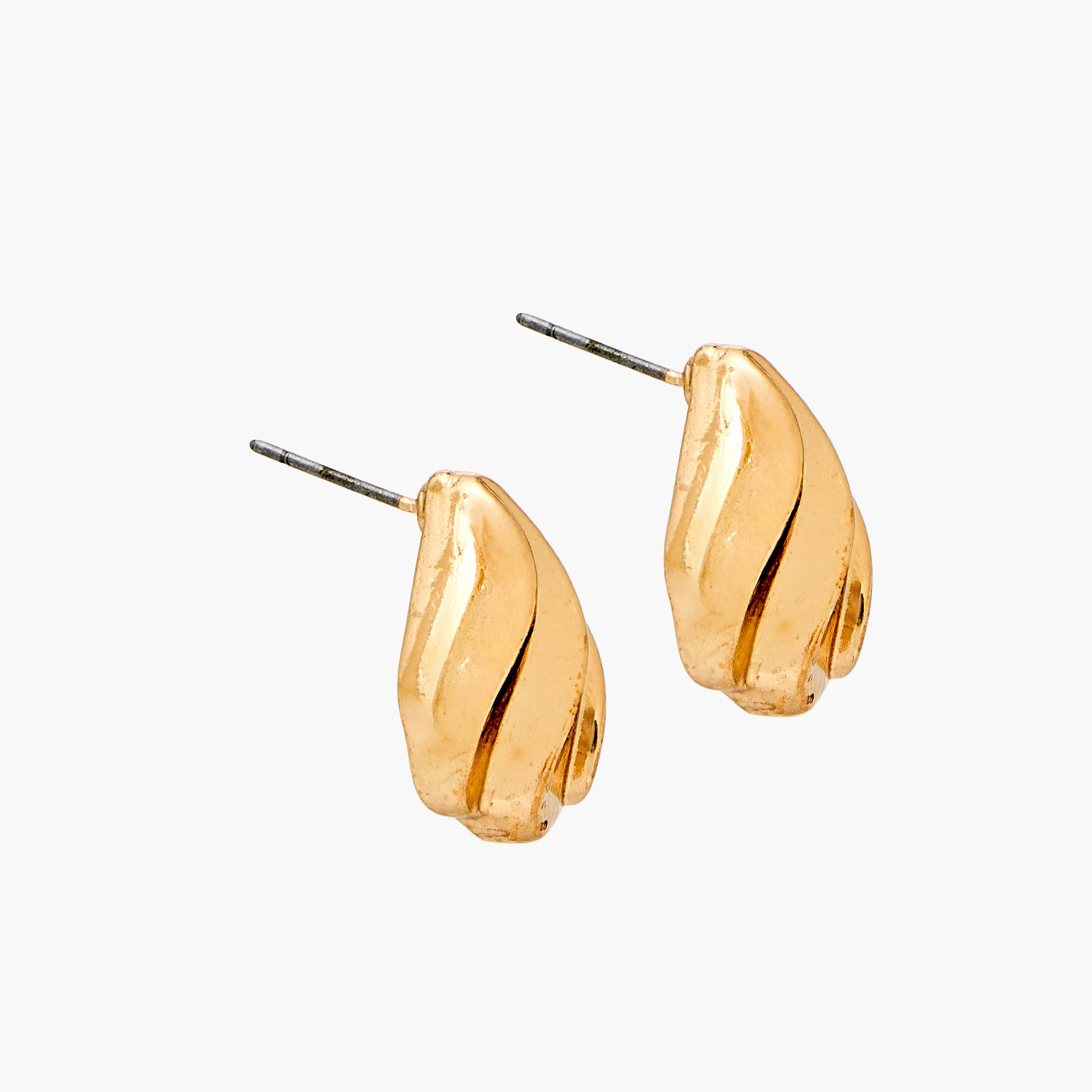 Pack of 2 Gold Tone Textured Stud Earrings with Pushback Closure-women-watchesandjewellery-jewellery-earrings-image-3