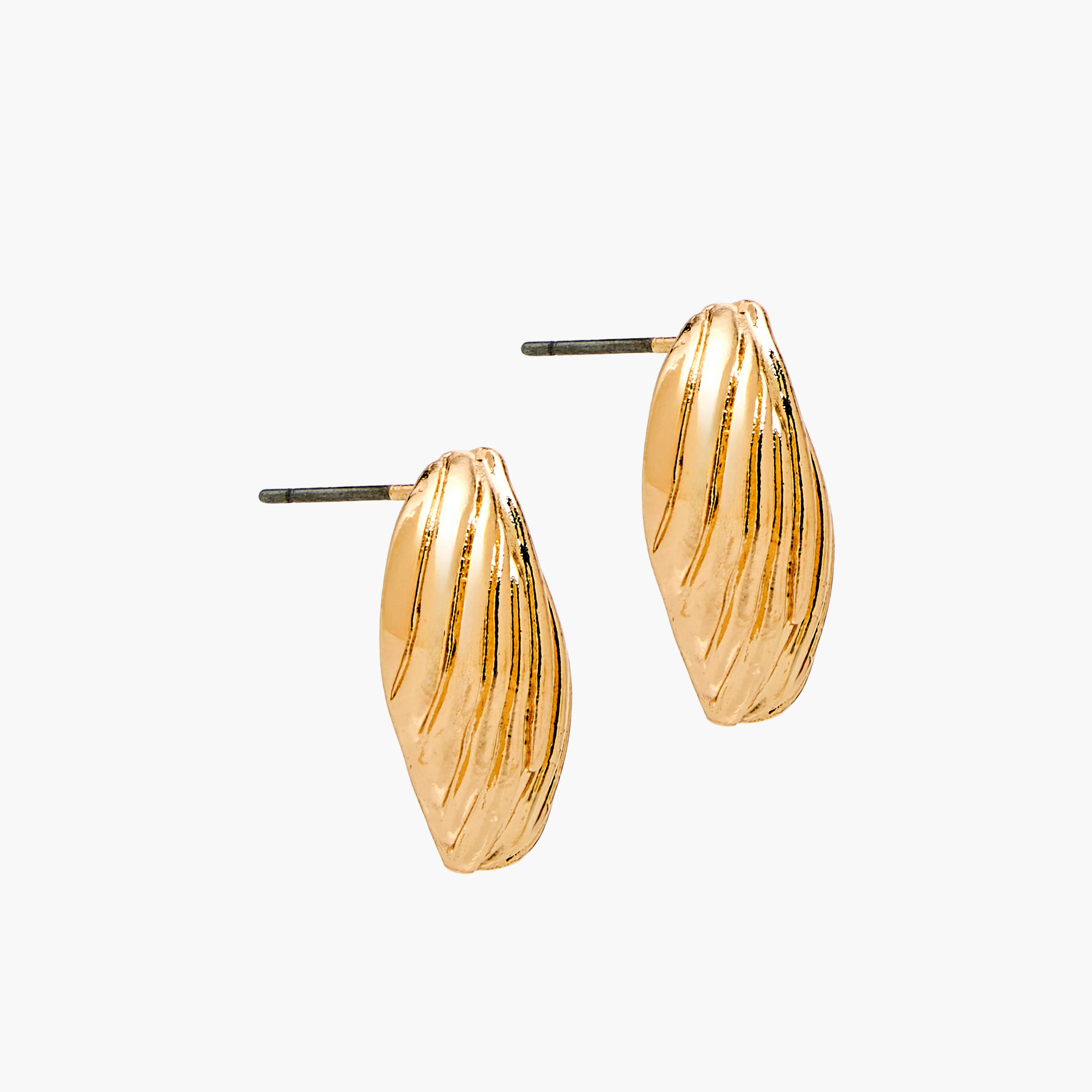 Pack of 2 Gold Tone Textured Stud Earrings with Pushback Closure-women-watchesandjewellery-jewellery-earrings-image-4