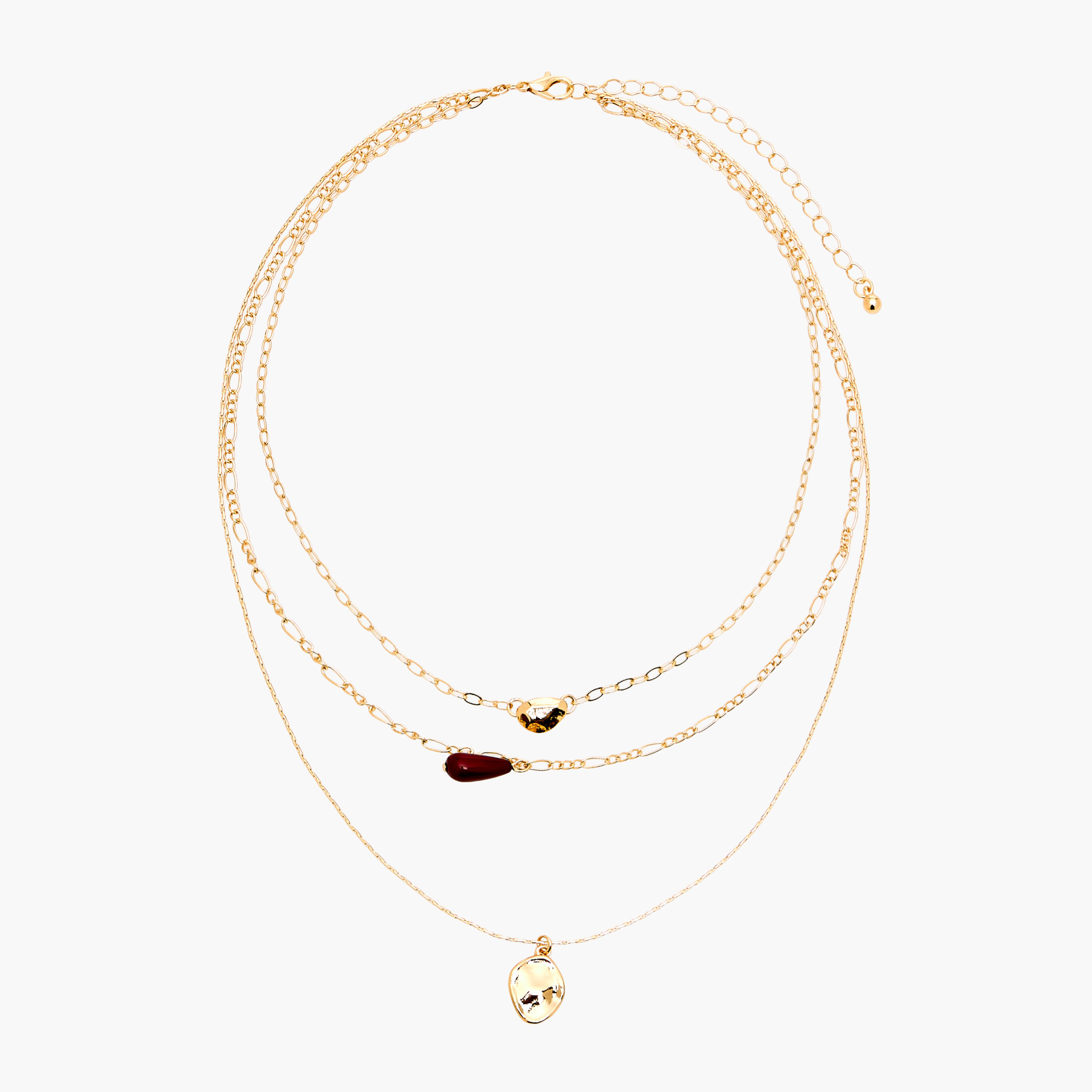 Gold Tone Pendant Necklace with Lobster Clasp Closure-women-watchesandjewellery-jewellery-necklacesandpendants-image-1
