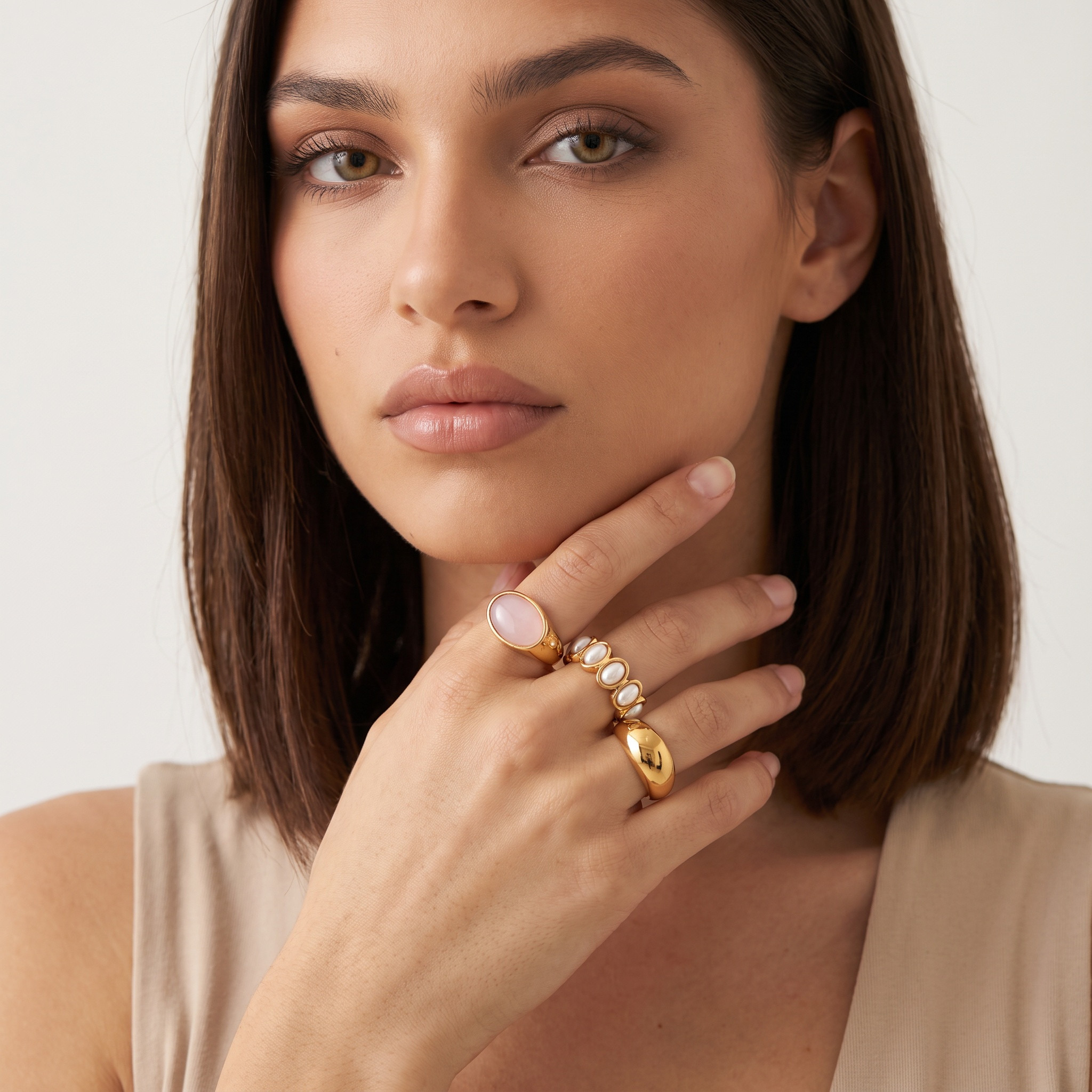 Set of 3 - Assorted Gold Tone Ring-women-watchesandjewellery-jewellery-rings-image-2