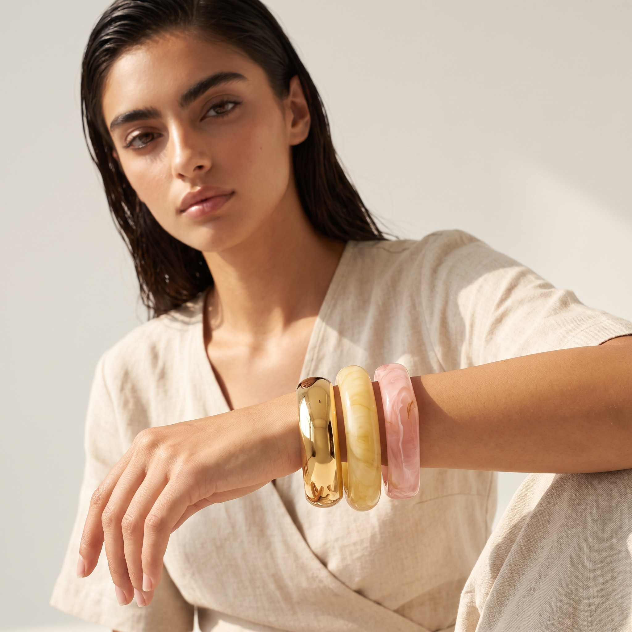 طقم أساور عريضة 3 قطع متنوعة-women-watchesandjewellery-jewellery-banglesandbracelets-image-2
