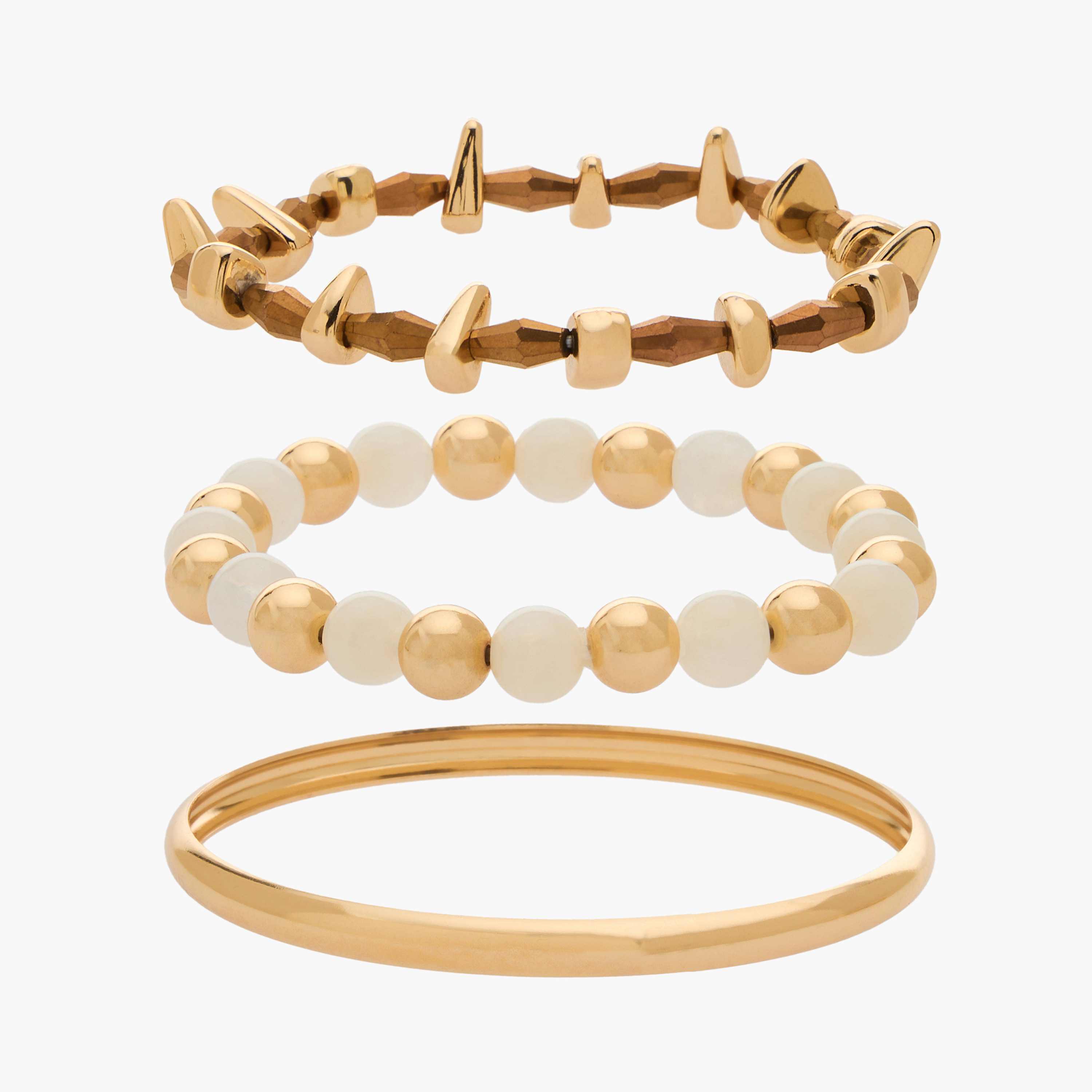 طقم أساور متنوعة 3 قطع-women-watchesandjewellery-jewellery-banglesandbracelets-image-1