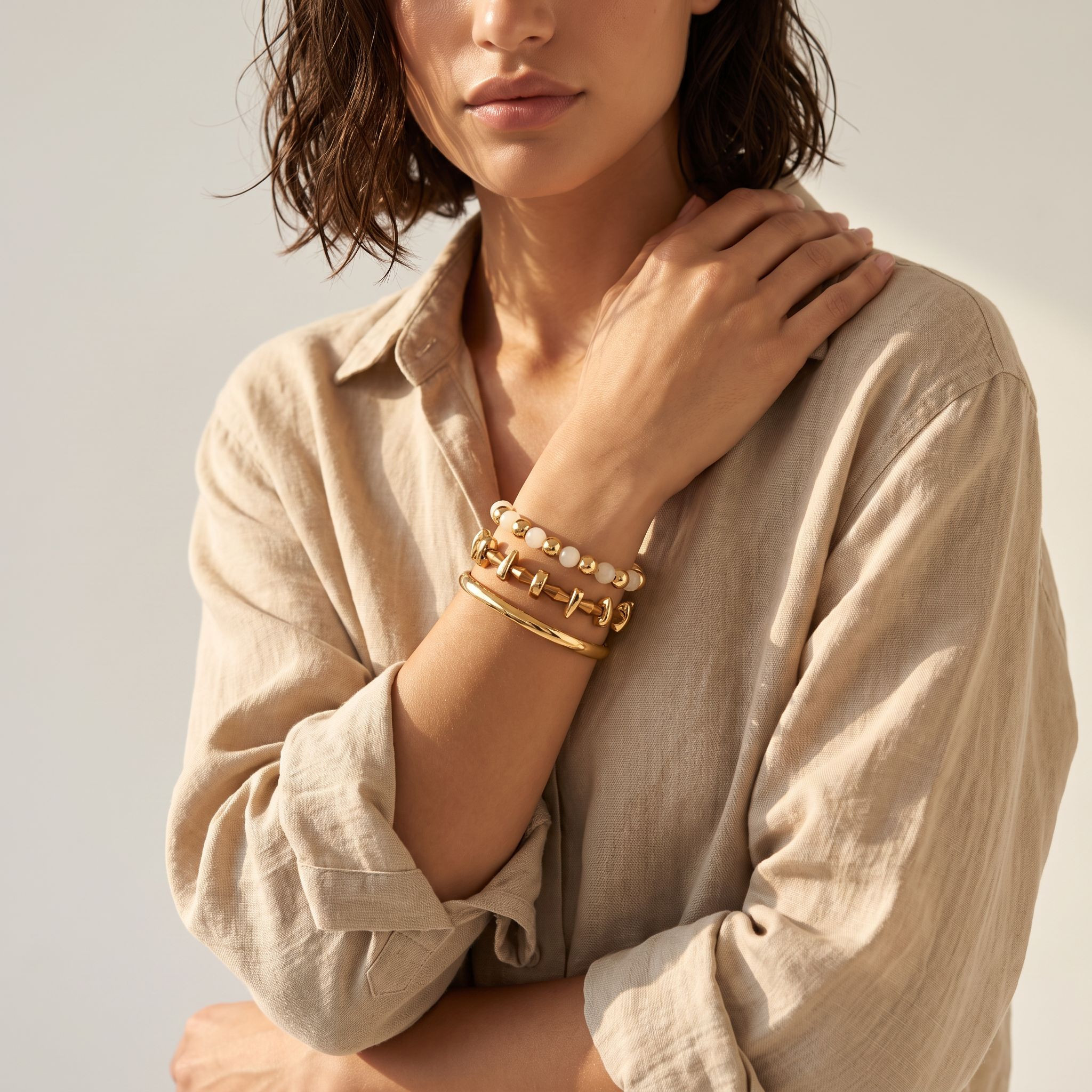 طقم أساور متنوعة 3 قطع-women-watchesandjewellery-jewellery-banglesandbracelets-image-2