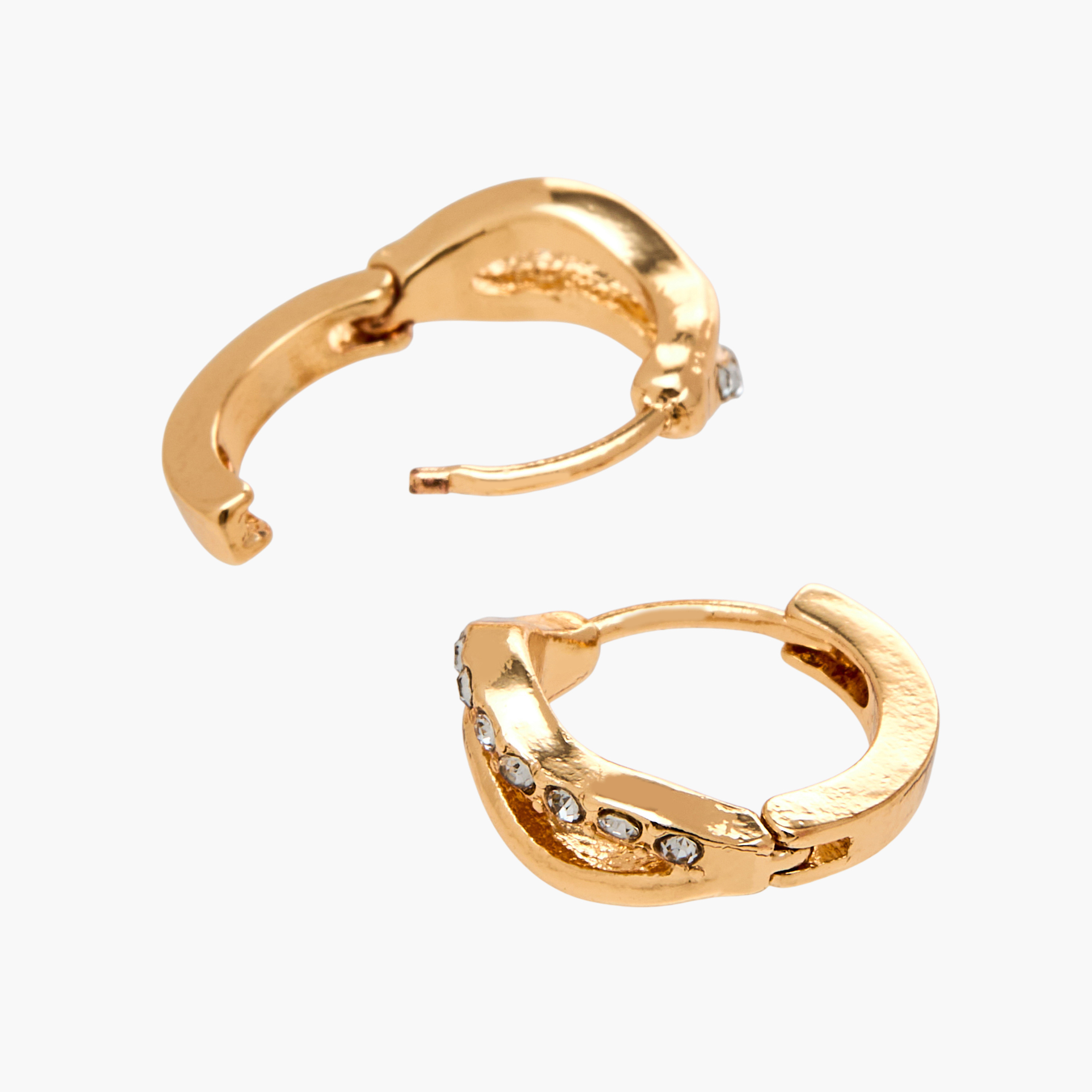 Pack of 6 Gold Tone Embellished Hoop Earrings with Pushback Closure-women-watchesandjewellery-jewellery-earrings-image-5
