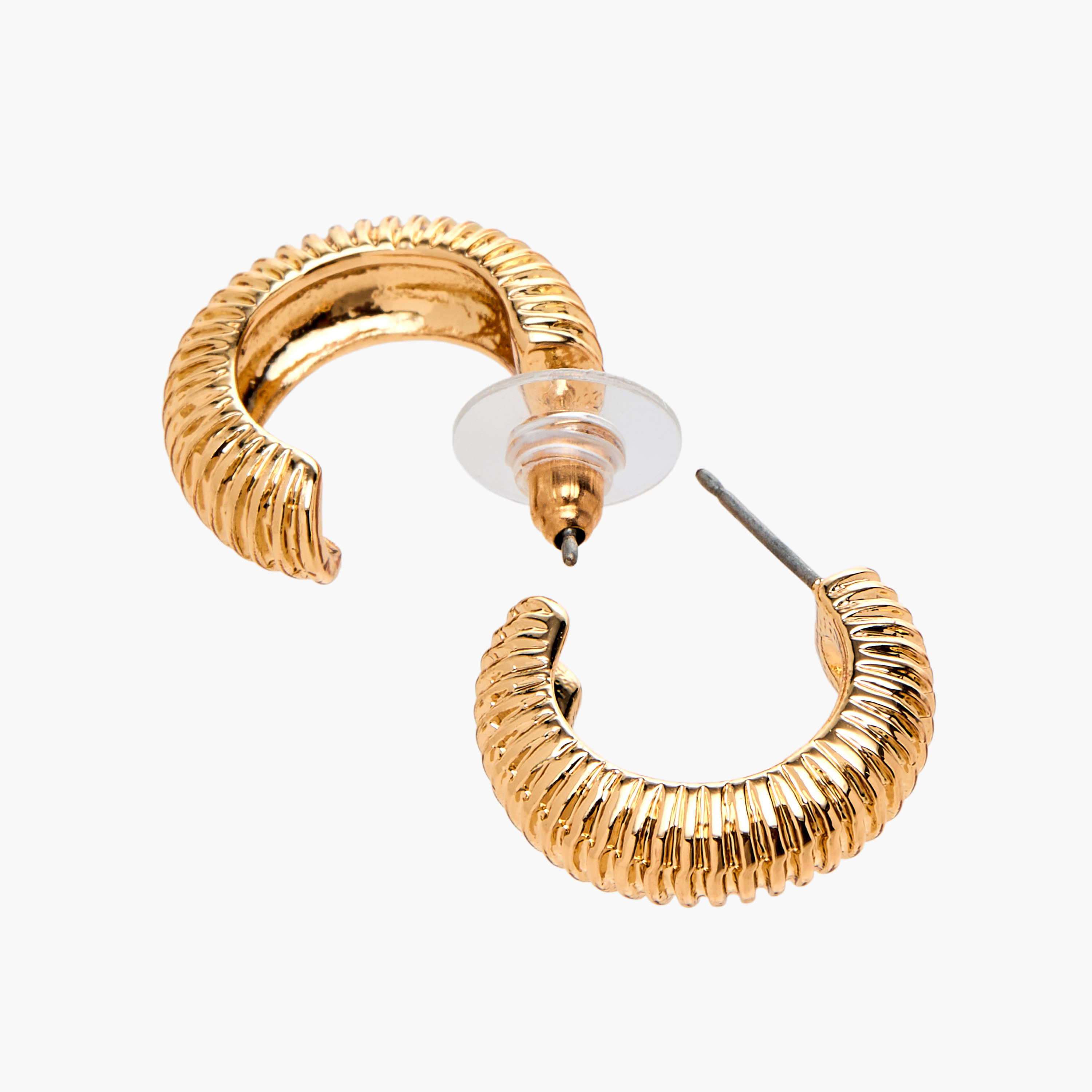 Pack of 6 Gold Tone Hoop Earrings with Pushback Closure-women-watchesandjewellery-jewellery-earrings-image-5