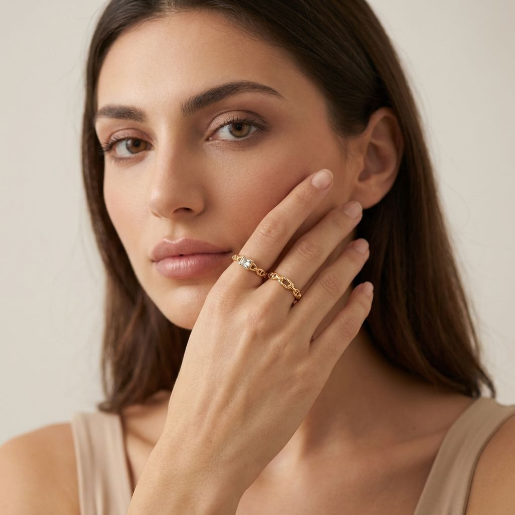 Set of 8 - Assorted Gold Tone Ring-women-watchesandjewellery-jewellery-rings-image-2