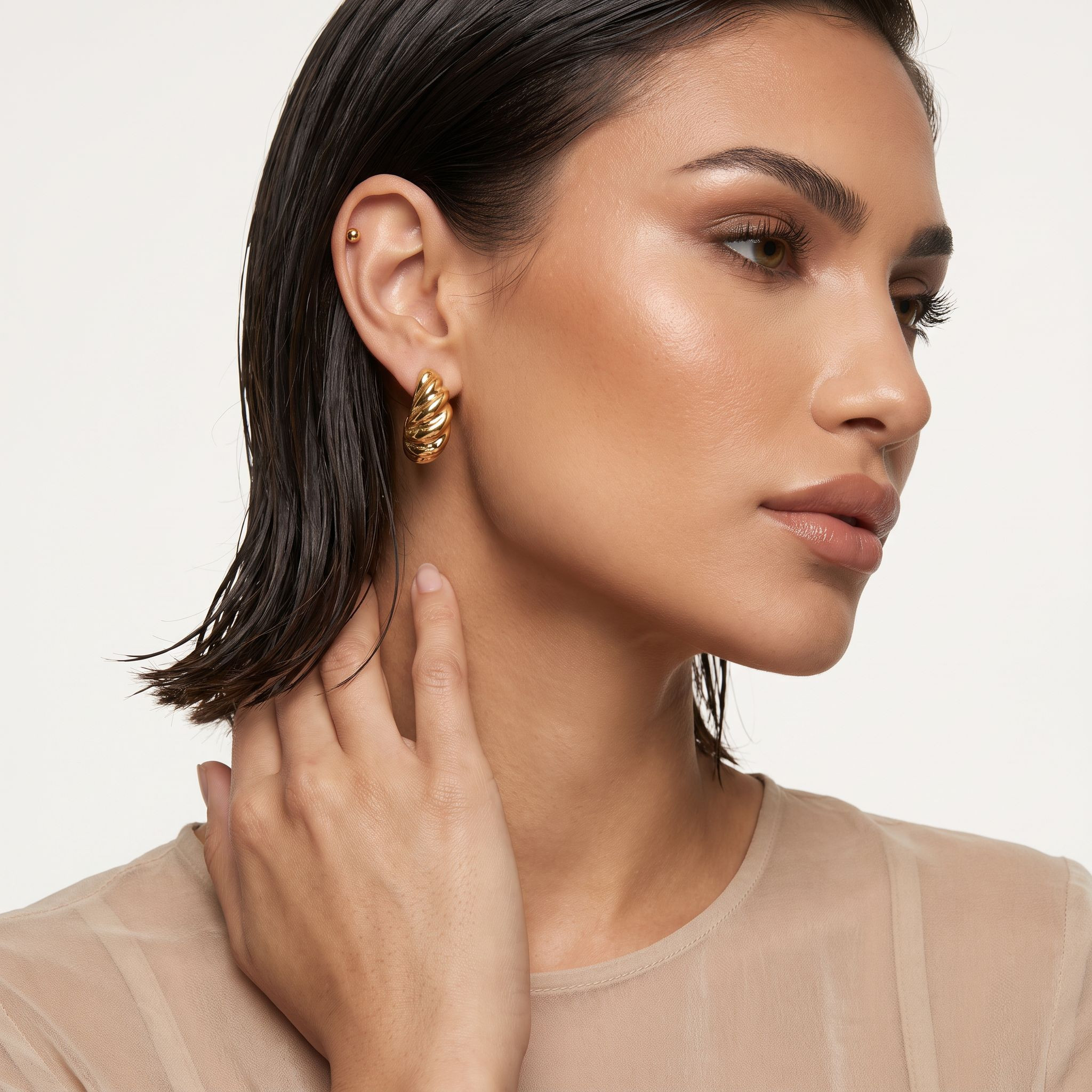 Pack of 9 Gold Tone Assorted Earrings with Pushback Closure-women-watchesandjewellery-jewellery-earrings-image-2