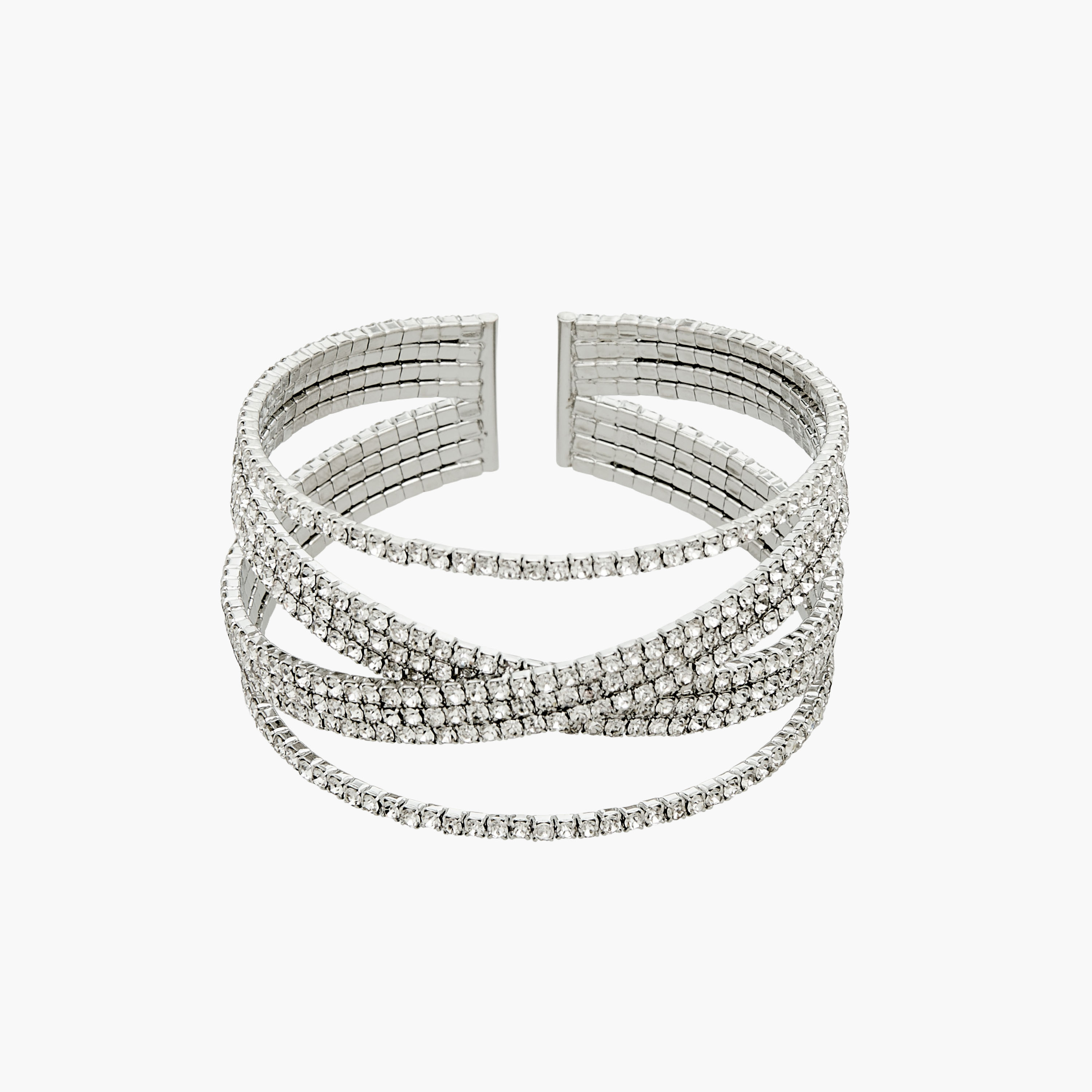 Silver Tone Embellished Bracelet-women-watchesandjewellery-jewellery-banglesandbracelets-image-1