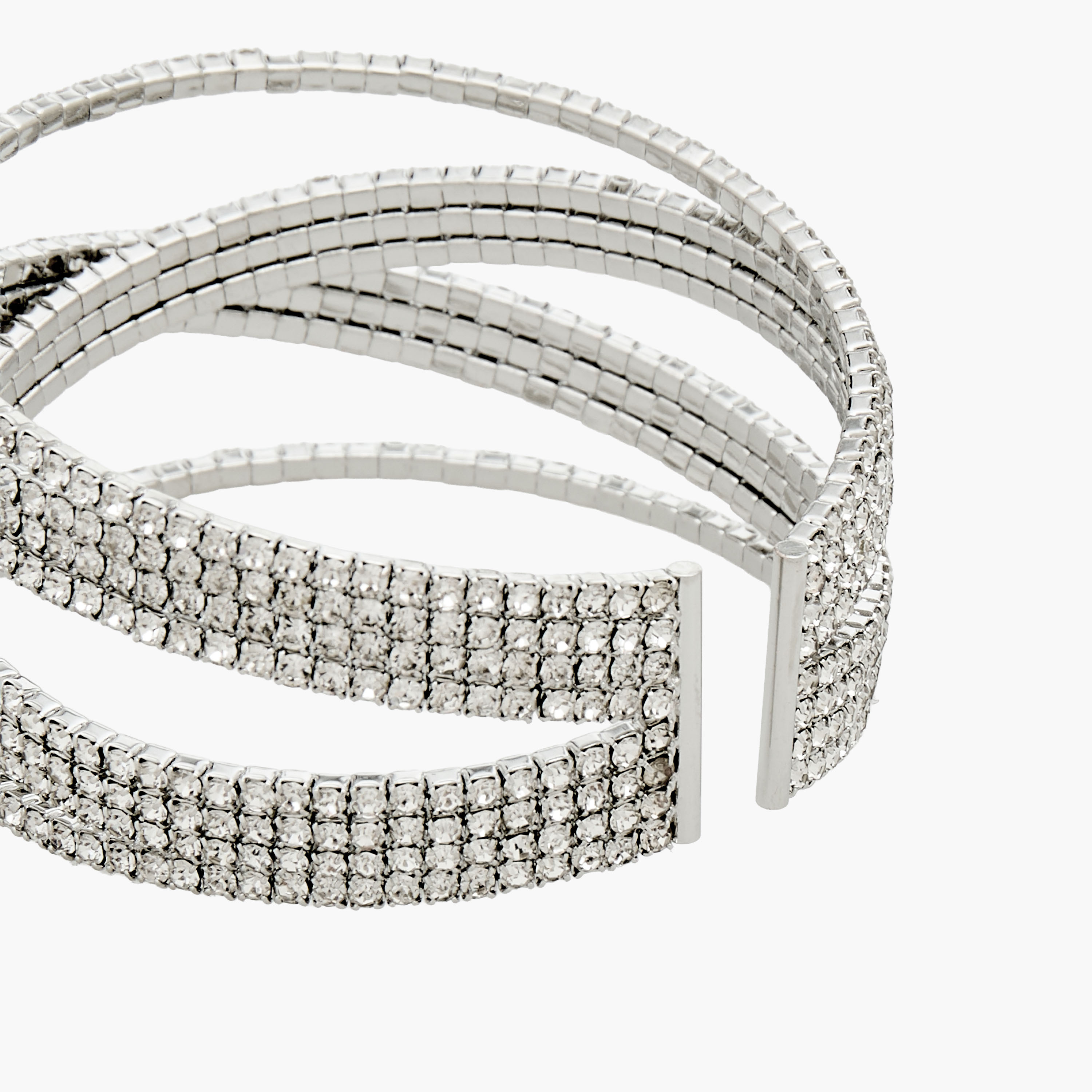 Silver Tone Embellished Bracelet-women-watchesandjewellery-jewellery-banglesandbracelets-image-4