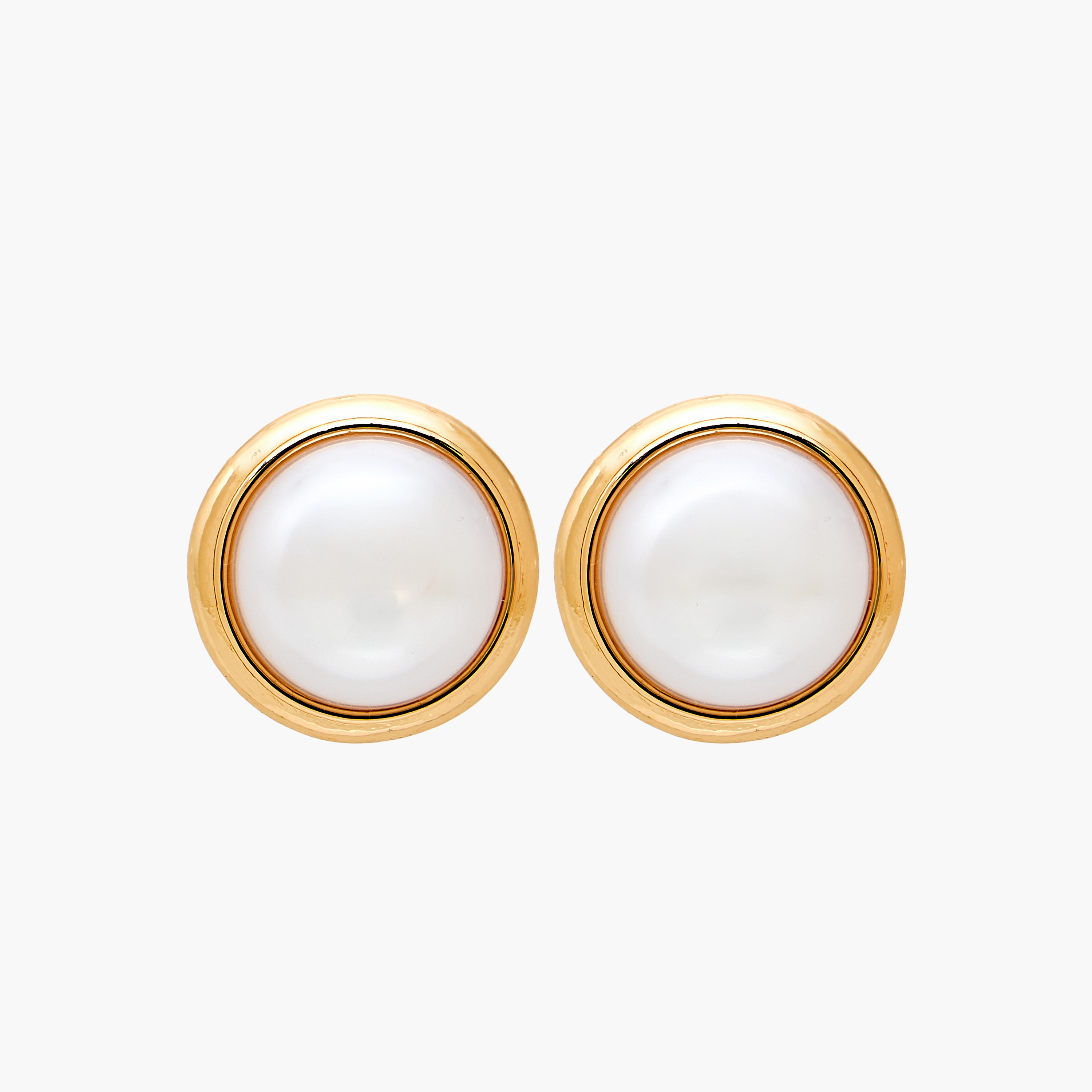 Gold Tone Embellished Stud Earrings with Pushback Closure-women-watchesandjewellery-jewellery-earrings-image-1