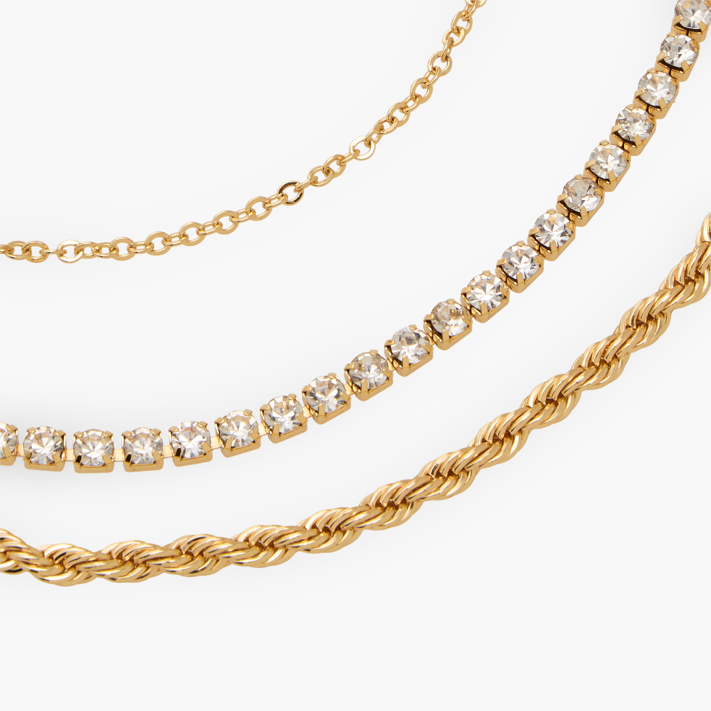 Gold Tone Necklace with Layered Design-women-watchesandjewellery-jewellery-necklacesandpendants-image-4