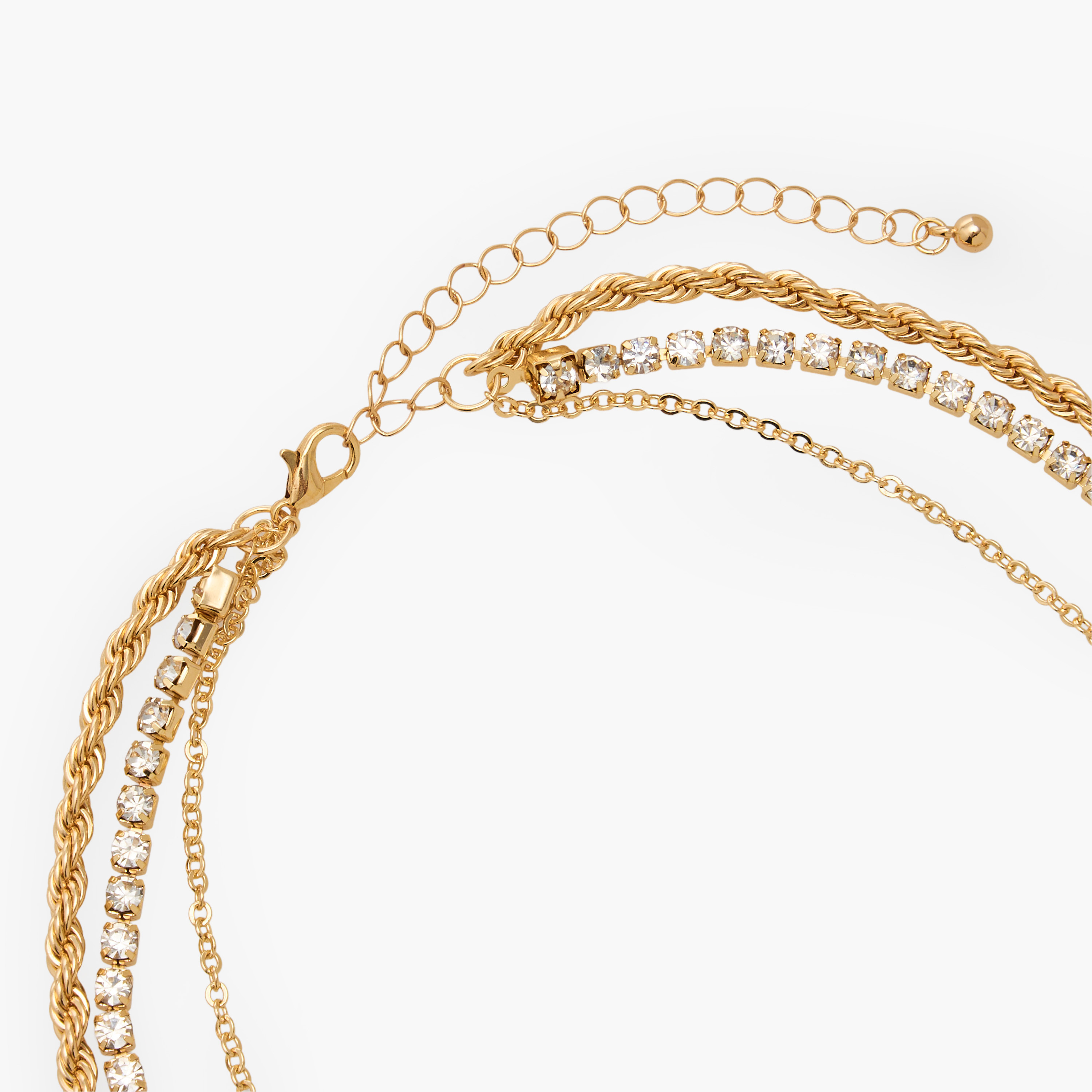 Gold Tone Necklace with Layered Design-women-watchesandjewellery-jewellery-necklacesandpendants-image-5