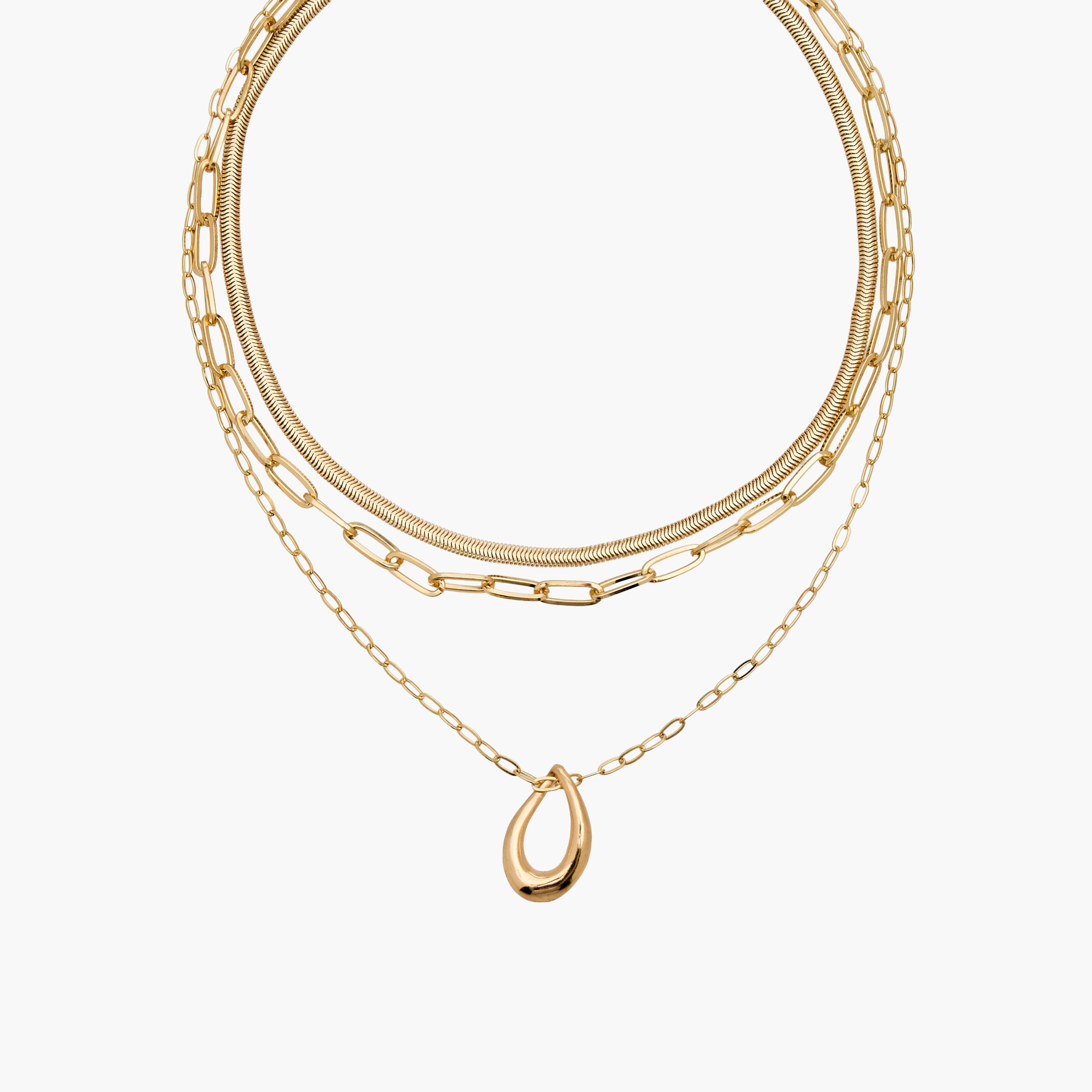 Gold Tone Pendant Necklace with Lobster Clasp Closure-women-watchesandjewellery-jewellery-necklacesandpendants-image-2