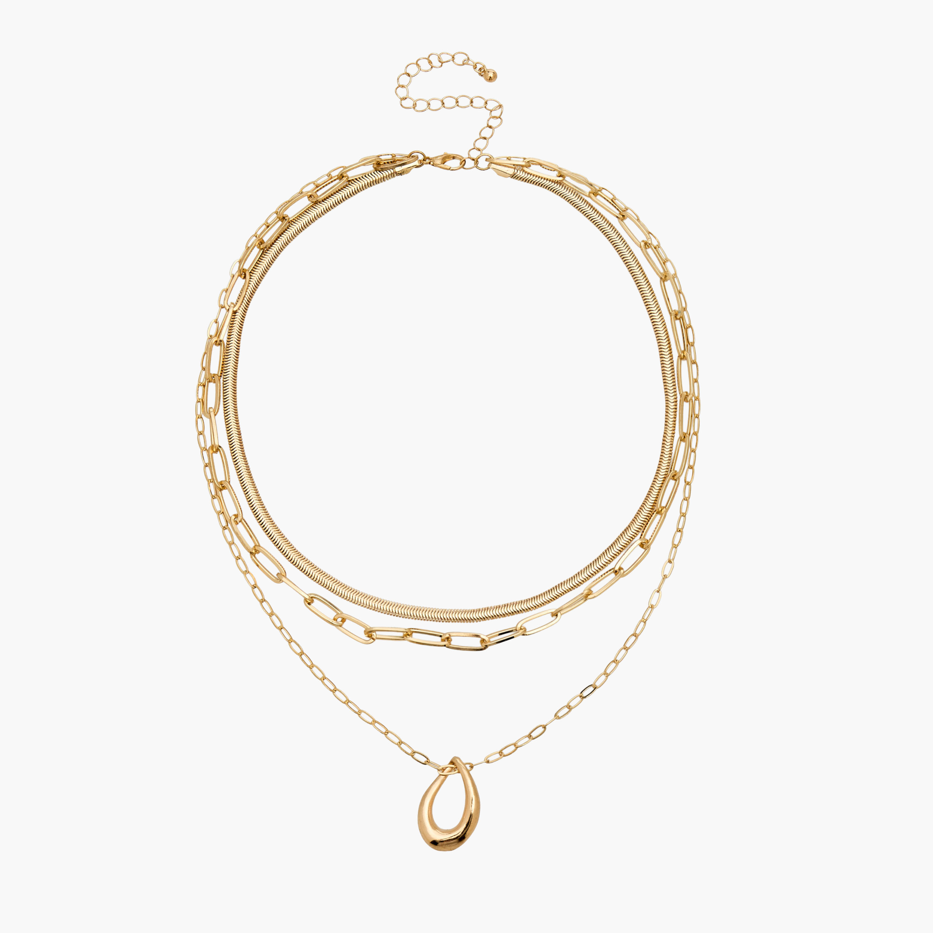 Gold Tone Pendant Necklace with Lobster Clasp Closure-women-watchesandjewellery-jewellery-necklacesandpendants-image-1